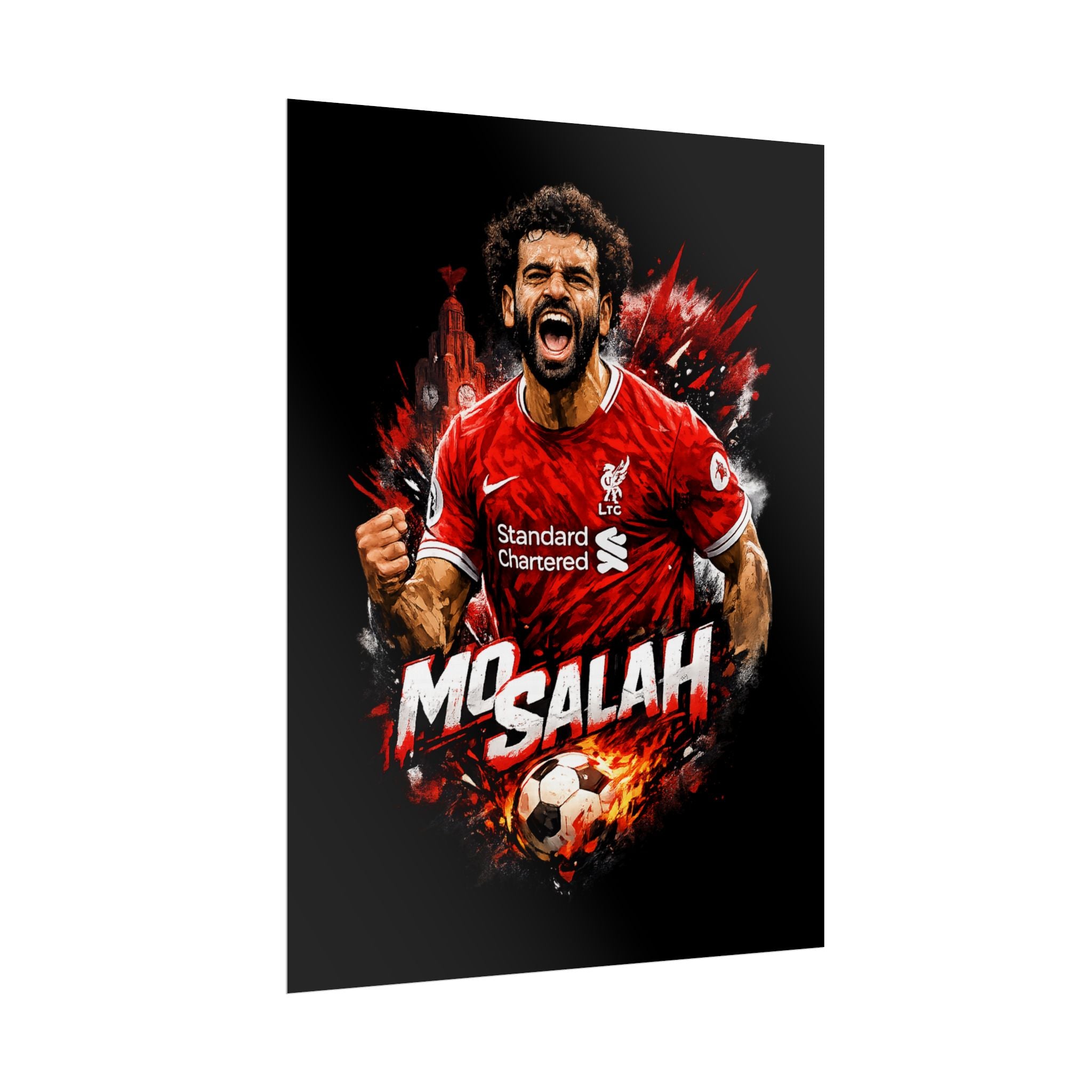 Mohamed Salah Football Poster — Rolled Soccer Wall Art