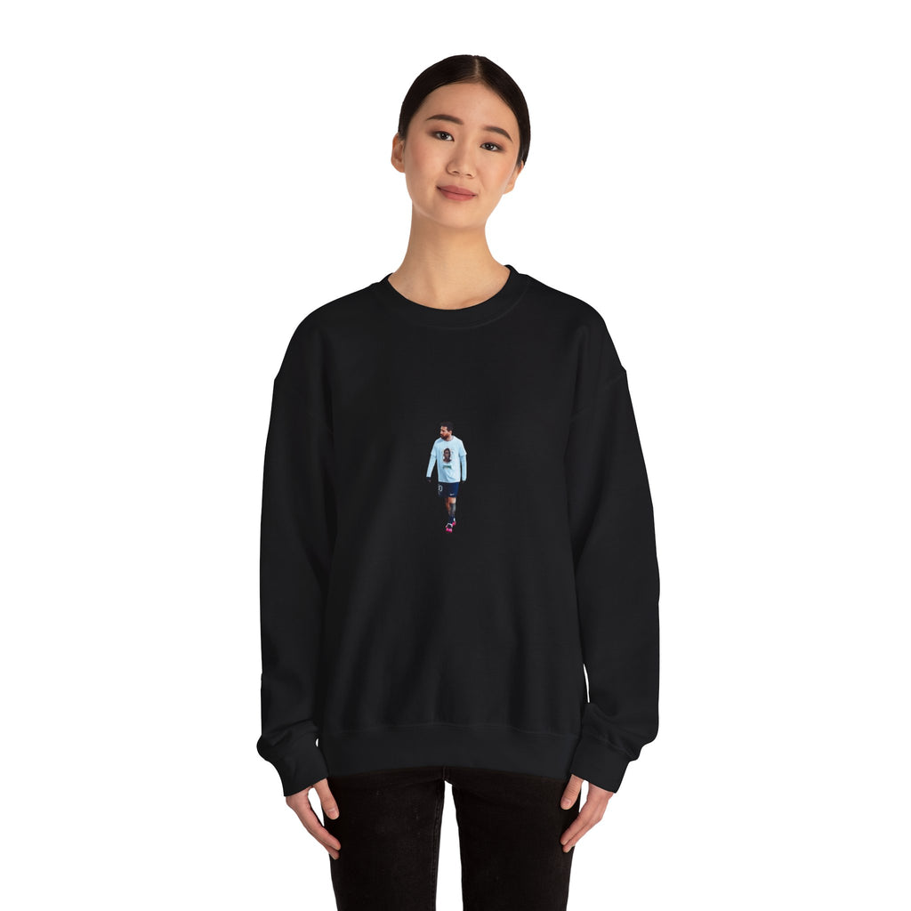 Lionel Messi Crewneck Sweatshirt — Minimal Photo Print Pullover featuring Casual Walker Design