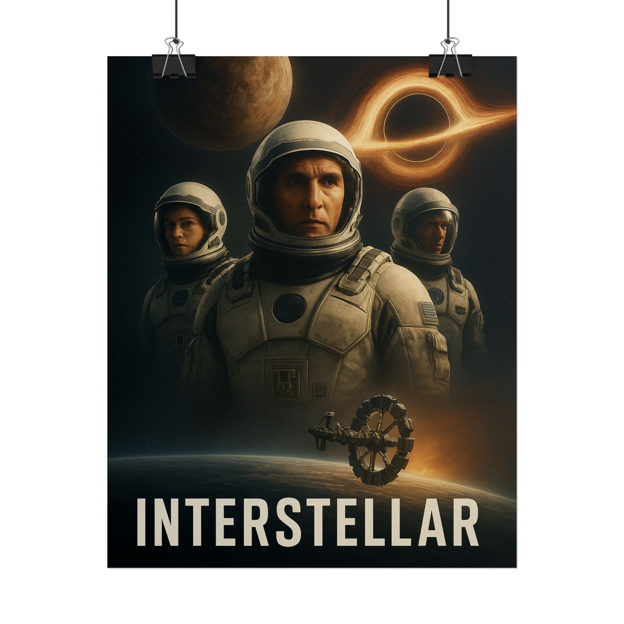 Interstellar Movie Poster — Rolled Sci‑Fi Poster