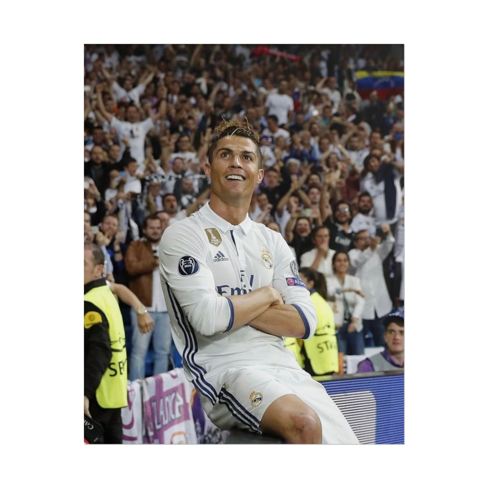 Cristiano Ronaldo Celebratory Rolled Poster — Real Madrid Football Wall Art