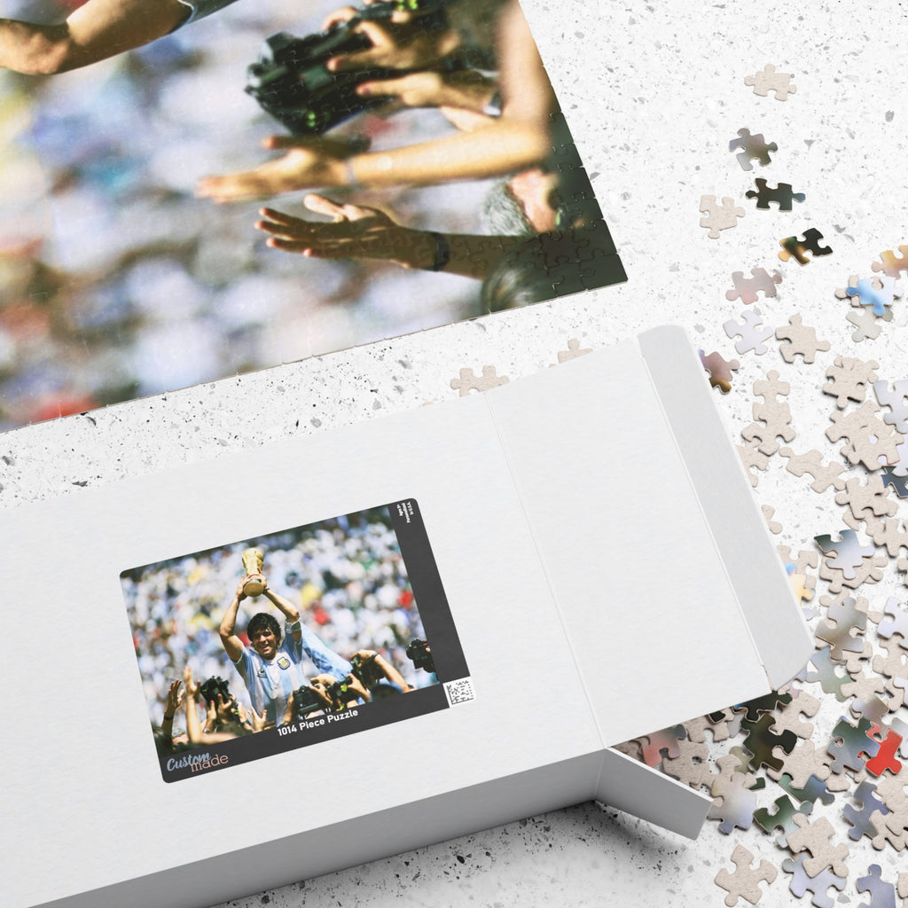 Diego Maradona World Cup Victory Photo Puzzle – Soccer Champion Trophy Jigsaw