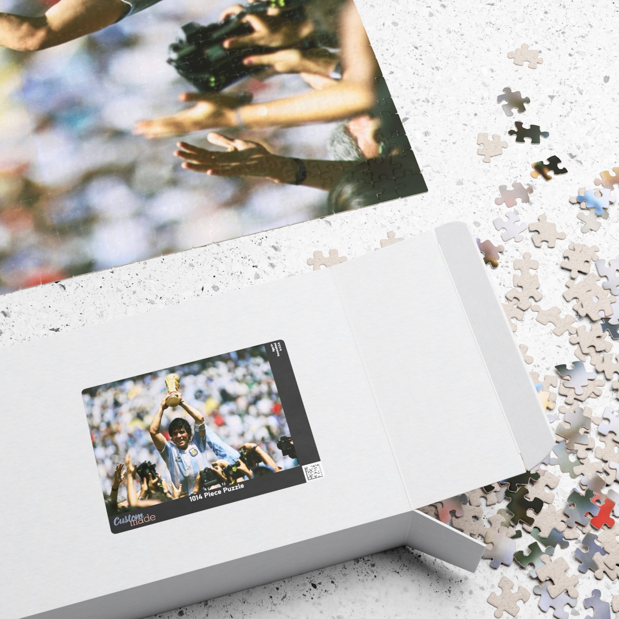 Diego Maradona World Cup Victory Photo Puzzle – Soccer Champion Trophy Jigsaw