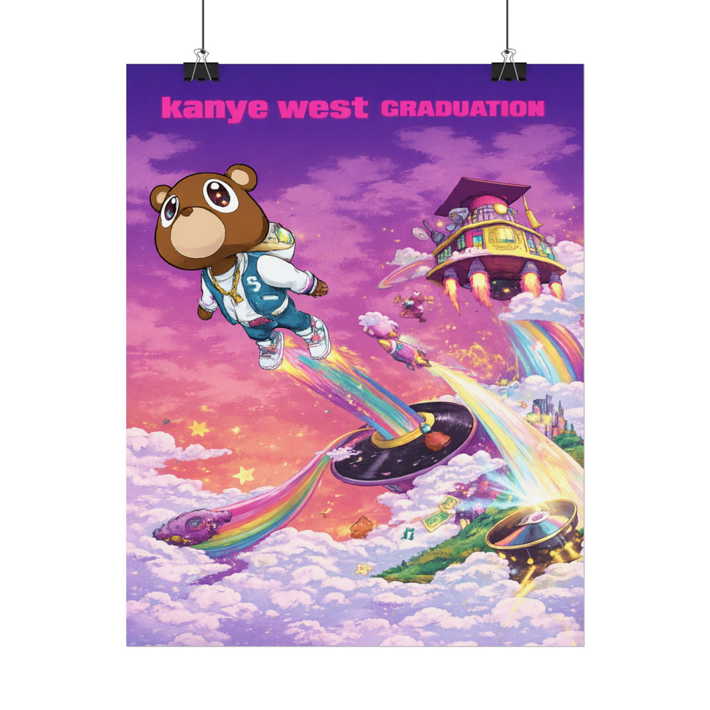 Kanye Graduation Album Art Poster - Colorful Kanye Graduation Print