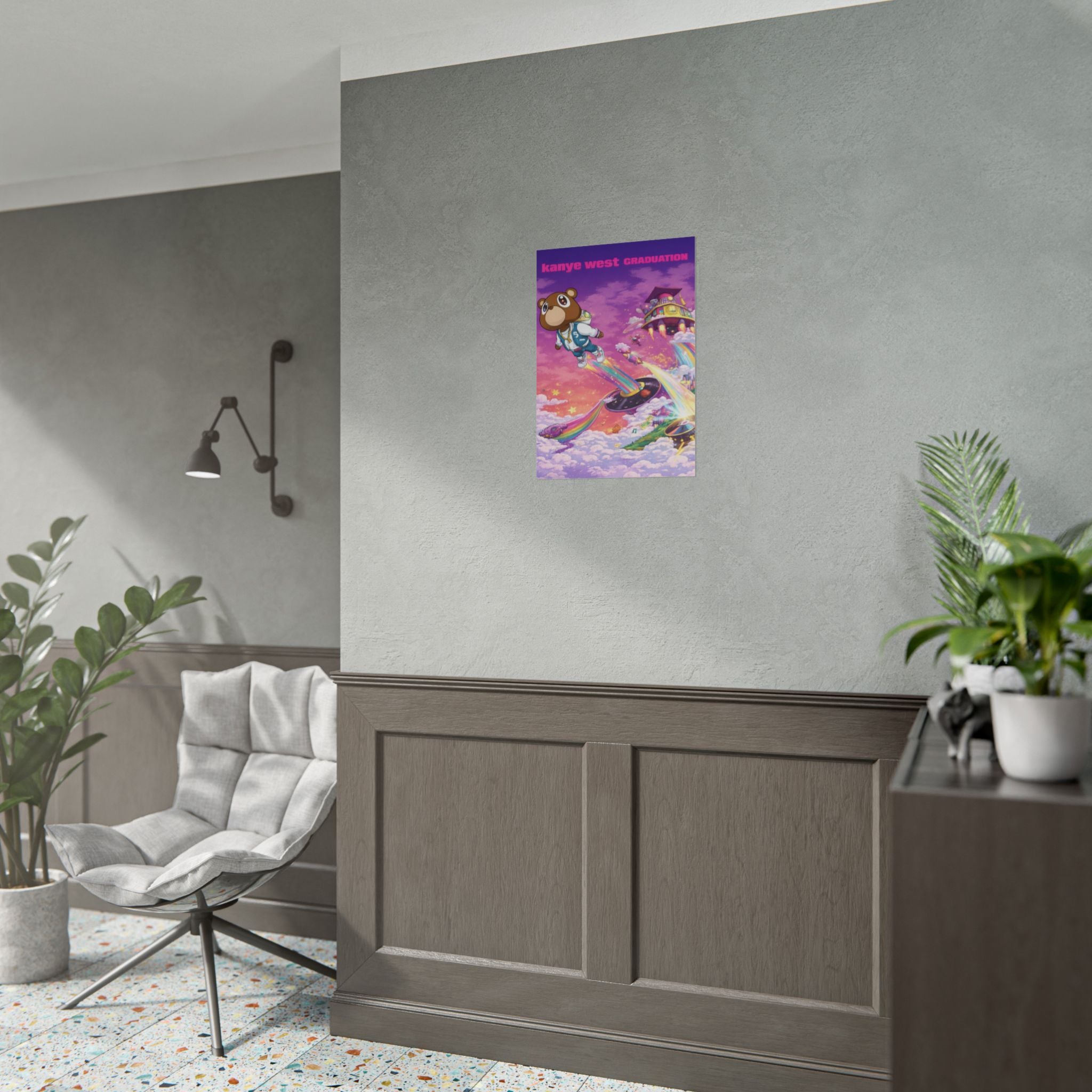Kanye Graduation Album Art Poster - Colorful Kanye Graduation Print