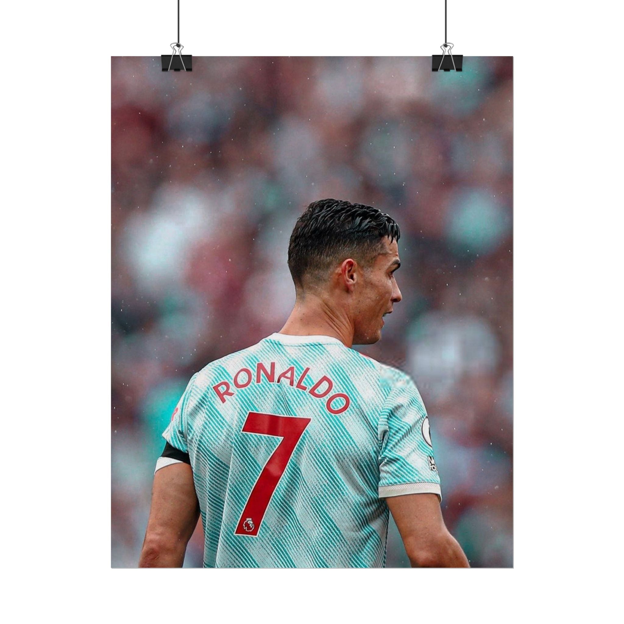 Cristiano Ronaldo Soccer Star Jersey Poster - Number 7 Back View Rolled Print