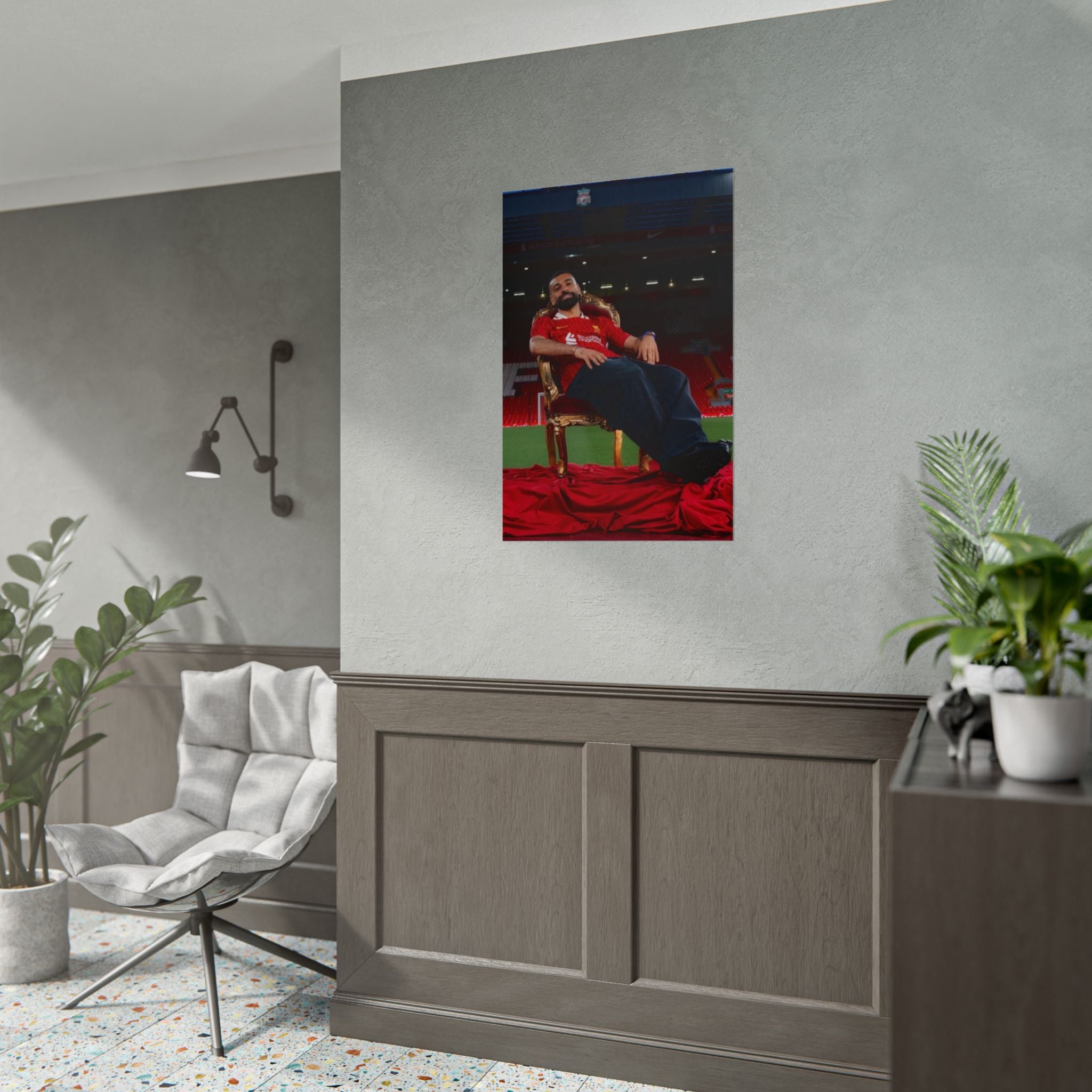 Mo Salah Poster — Liverpool Legend Throne Rolled Poster