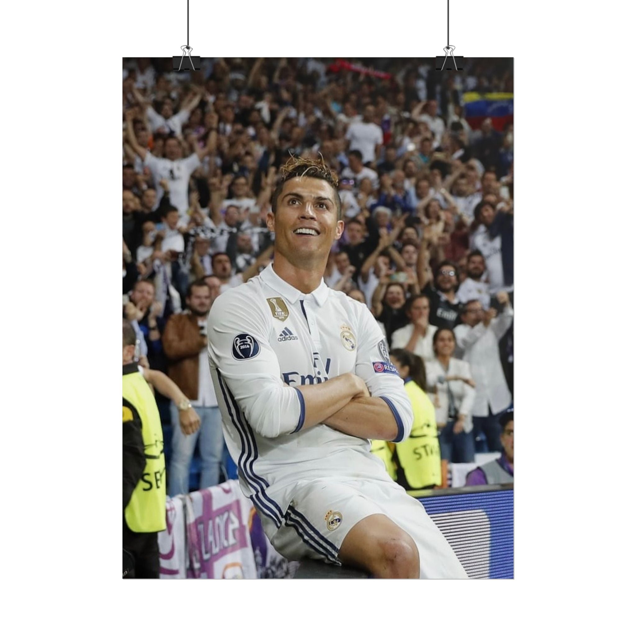 Cristiano Ronaldo Celebratory Rolled Poster — Real Madrid Football Wall Art