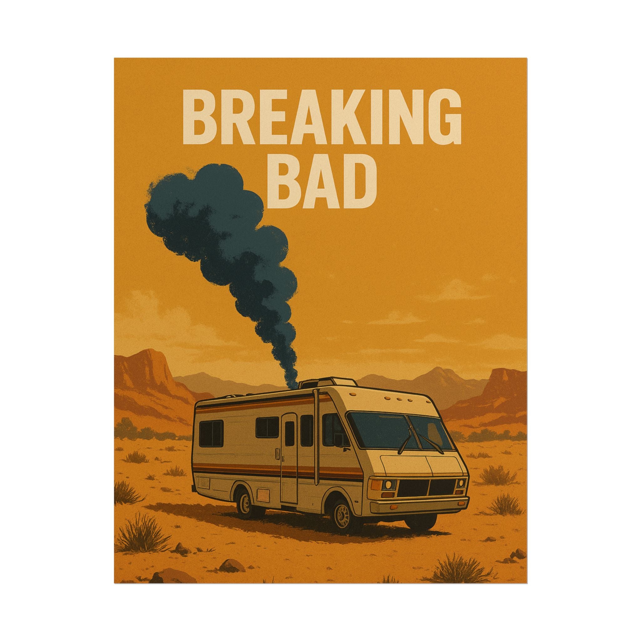 Breaking Bad RV Poster — Desert Camper Art Print (Rolled Poster)