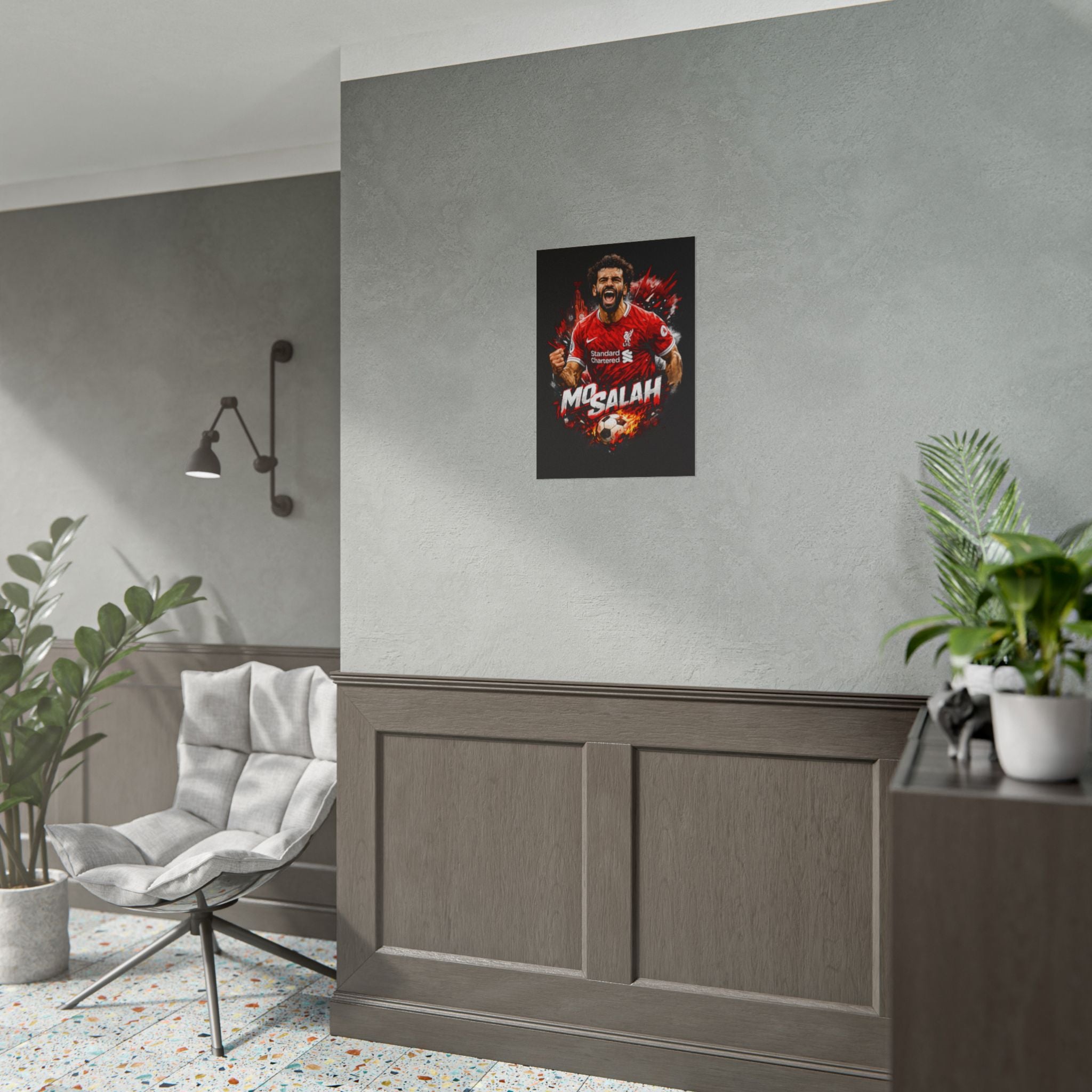 Mohamed Salah Football Poster — Rolled Soccer Wall Art
