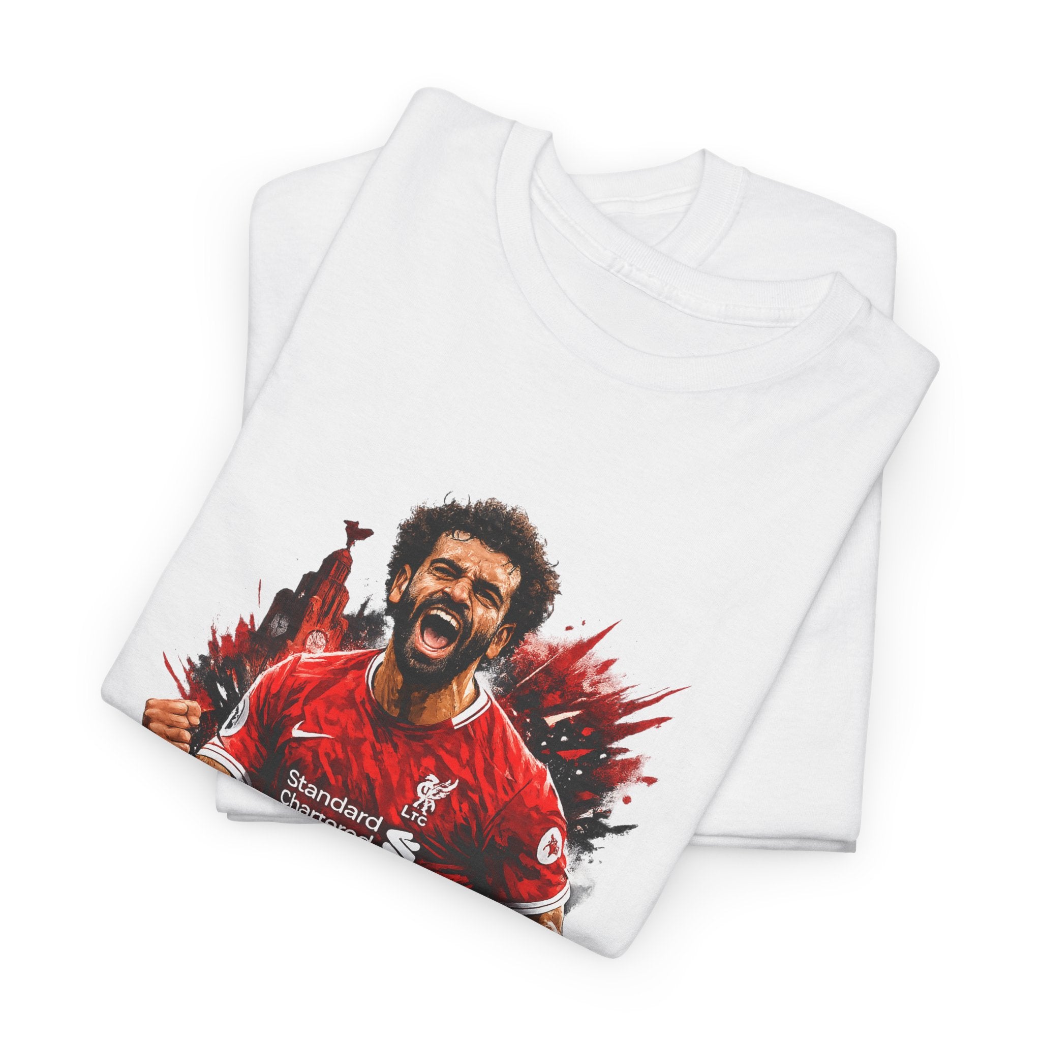 Mohamed Salah Soccer T‑Shirt – Liverpool Fan Tee with 'Mo Salah' Graphic