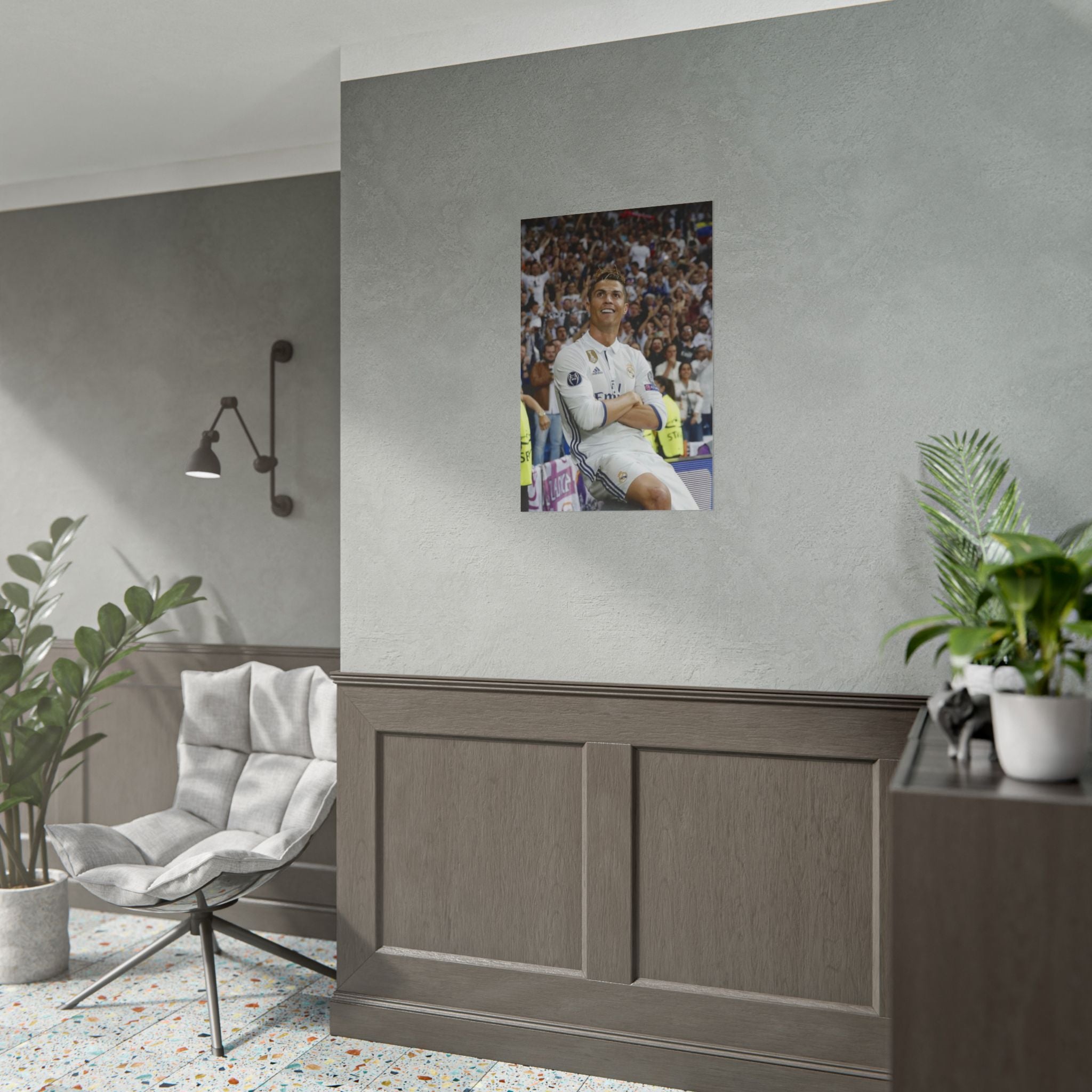 Cristiano Ronaldo Celebratory Rolled Poster — Real Madrid Football Wall Art