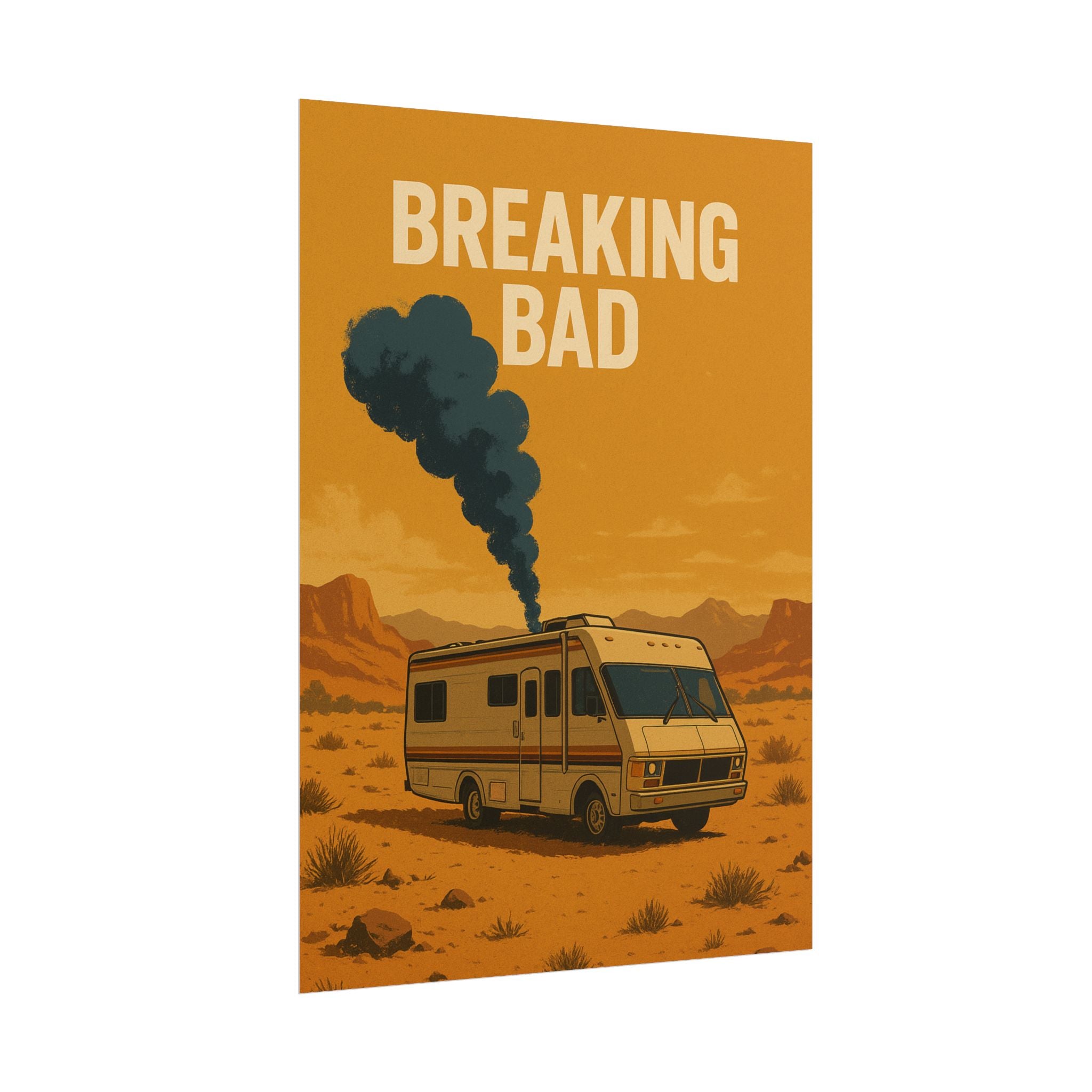 Breaking Bad RV Poster — Desert Camper Art Print (Rolled Poster)
