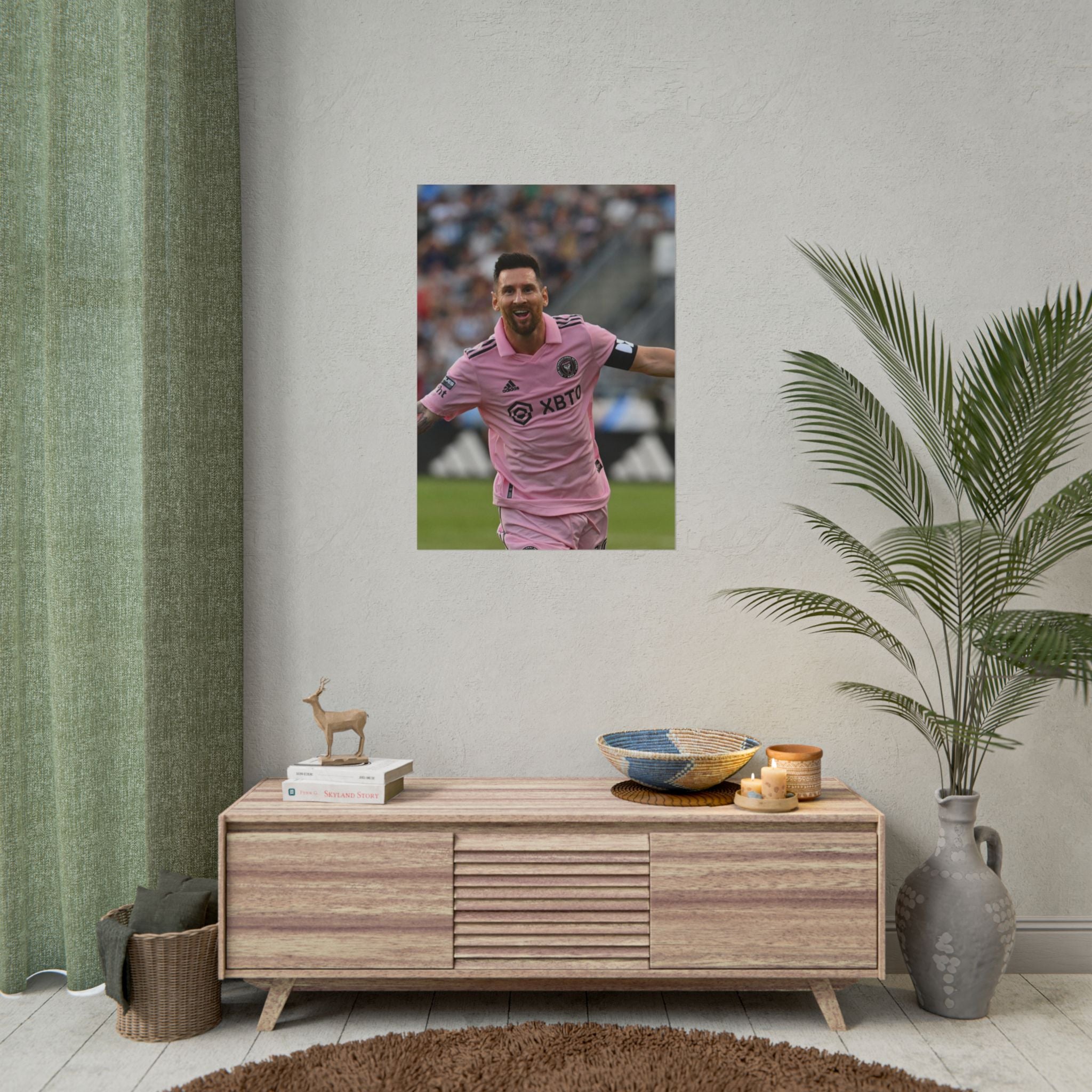 Lionel Messi Inter Miami Soccer Star Action Poster — Rolled Sports Poster