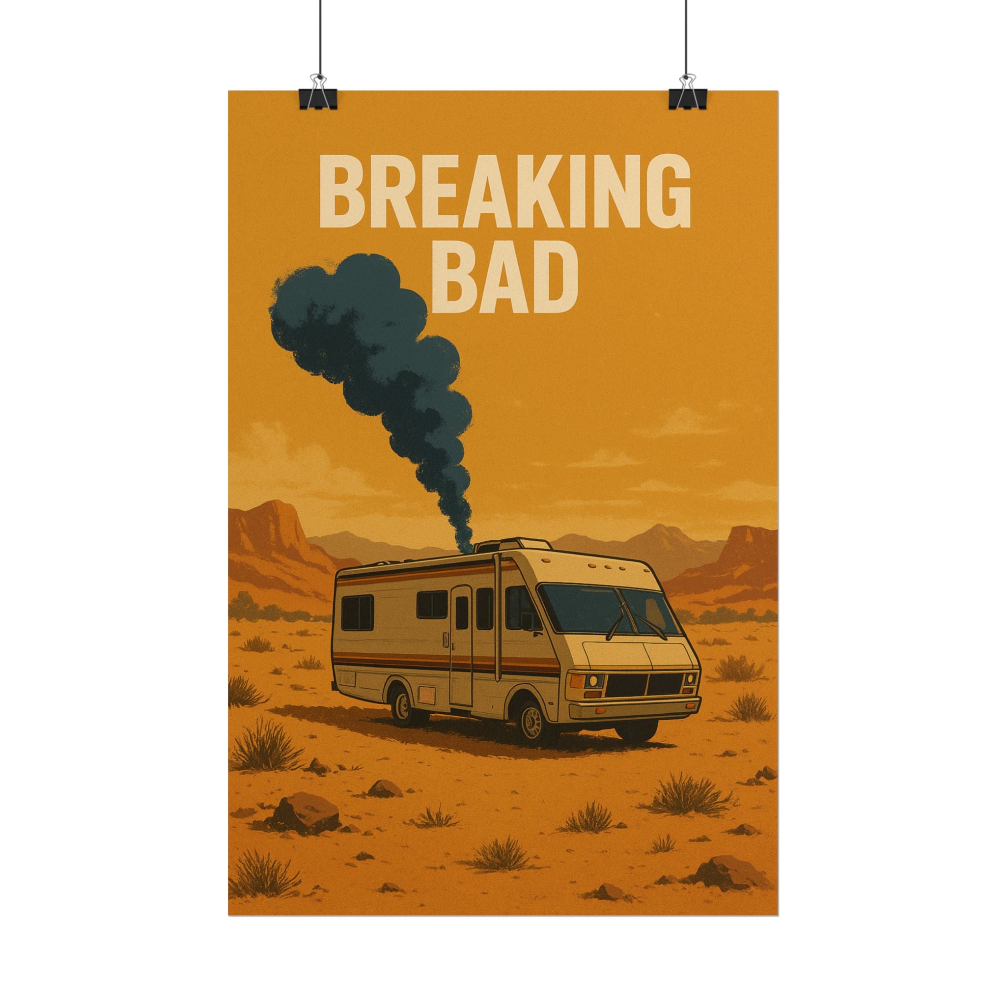 Breaking Bad RV Poster — Desert Camper Art Print (Rolled Poster)