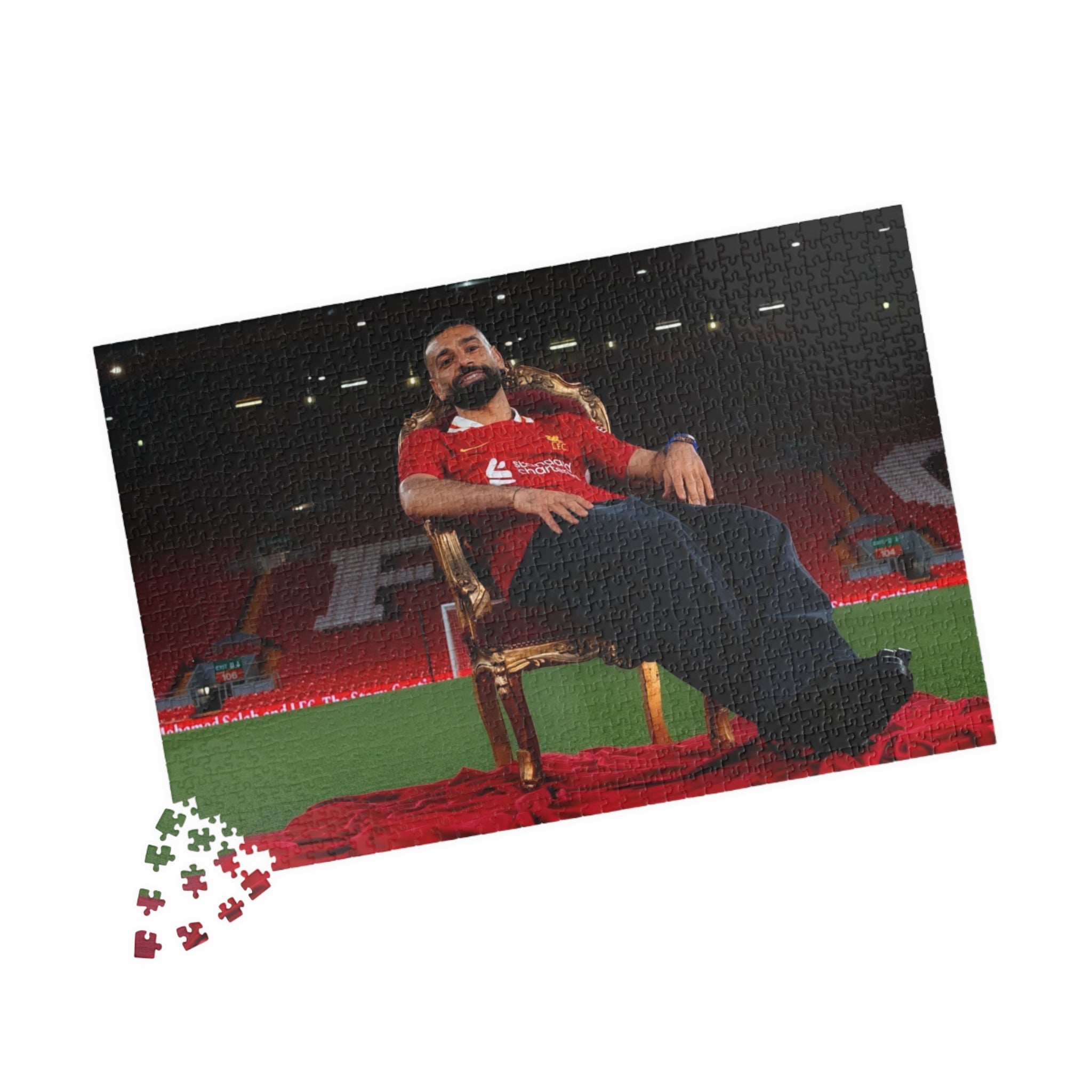 Mo Salah - Egyptian King Stadium Portrait Jigsaw Puzzle – 252/520/1014-Piece Sports Photo Puzzle