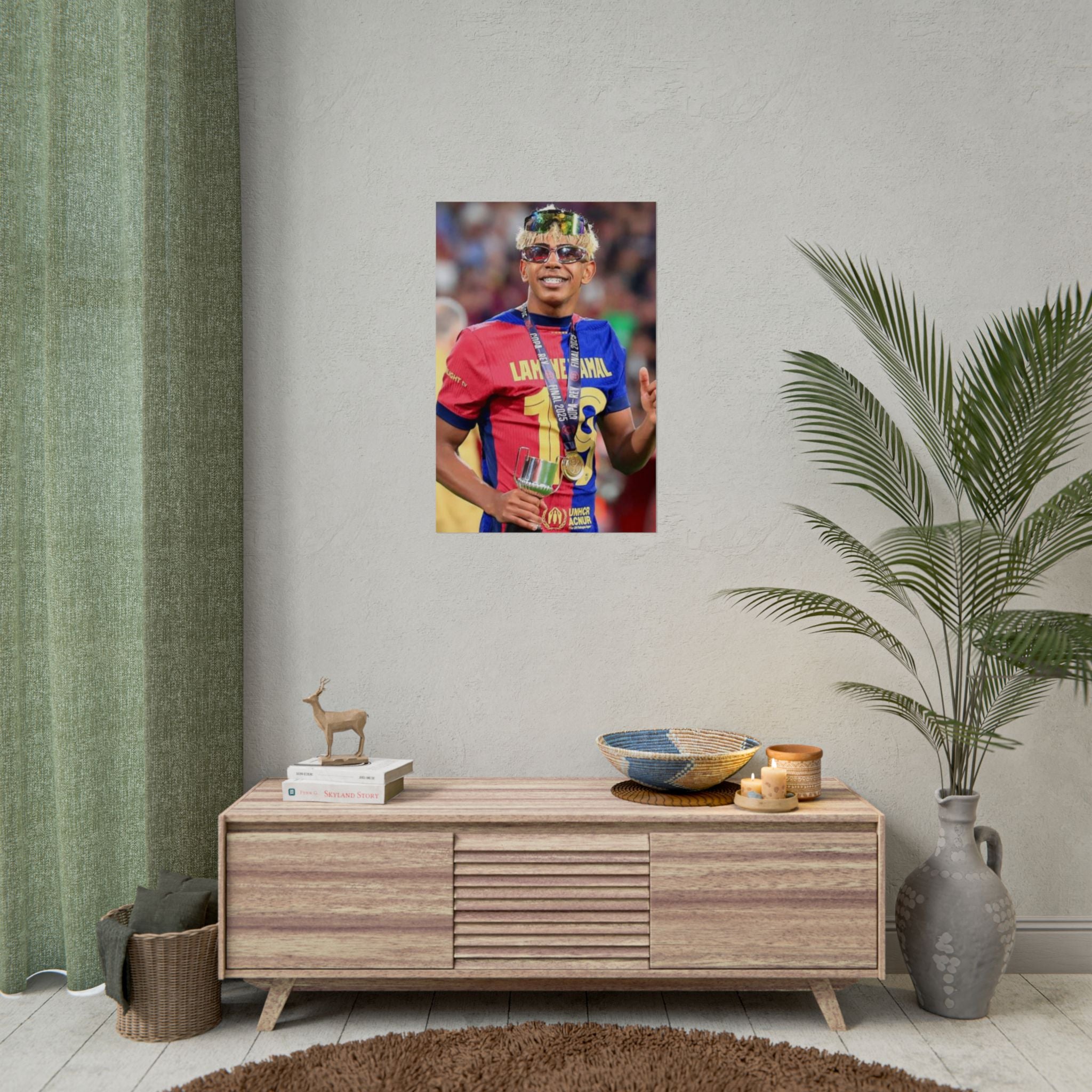 Lamine Yamal Rolled Poster — Vibrant Sports Champion Photo Print