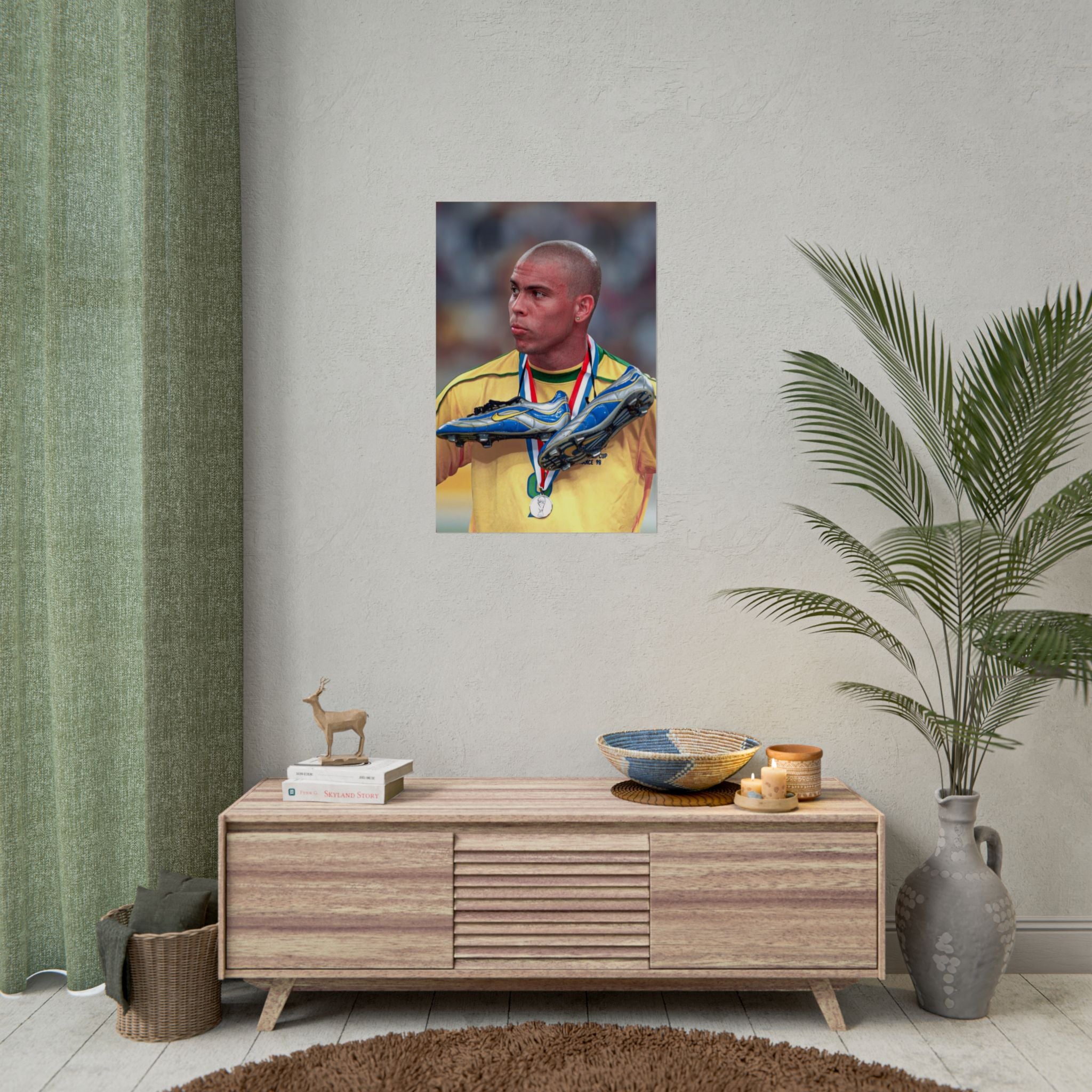 Ronaldo Brazil Champion Poster — Rolled Sports Wall Art