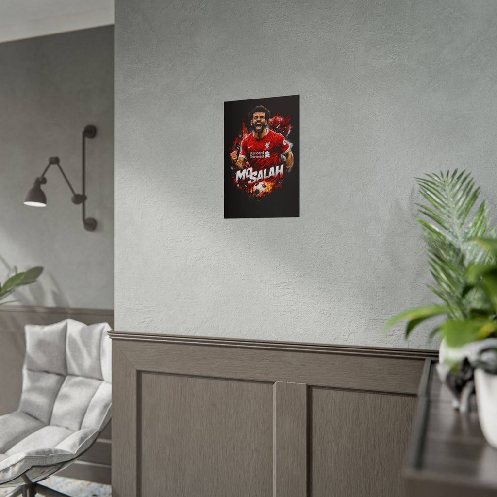 Mohamed Salah Football Poster — Rolled Soccer Wall Art