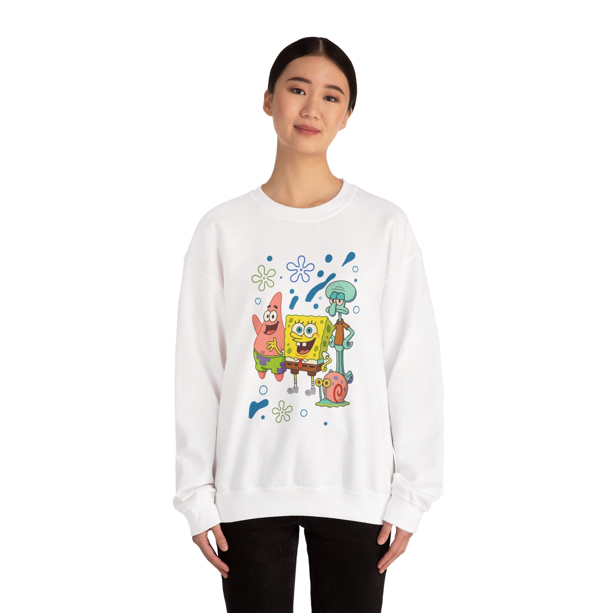 SpongeBob Crewneck Sweatshirt – Bikini Bottom Friends Graphic