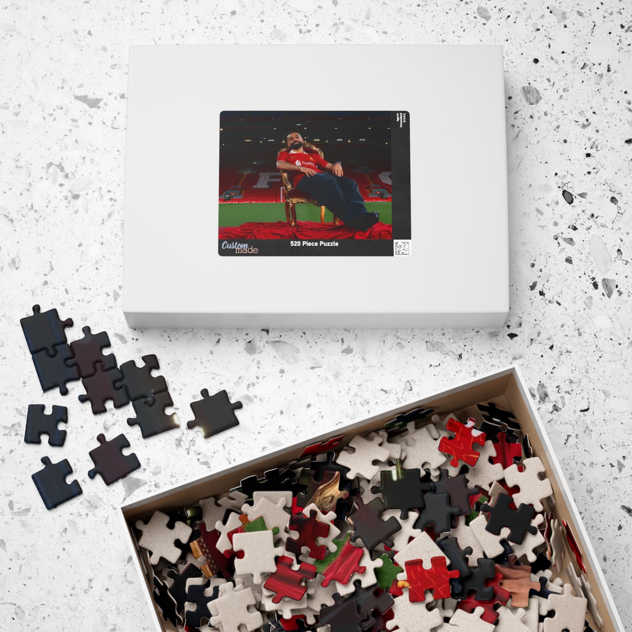 Mo Salah - Egyptian King Stadium Portrait Jigsaw Puzzle – 252/520/1014-Piece Sports Photo Puzzle