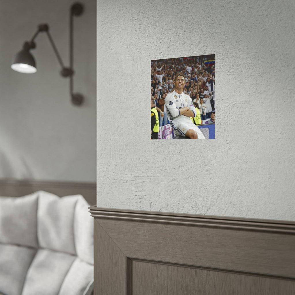Cristiano Ronaldo Celebratory Rolled Poster — Real Madrid Football Wall Art