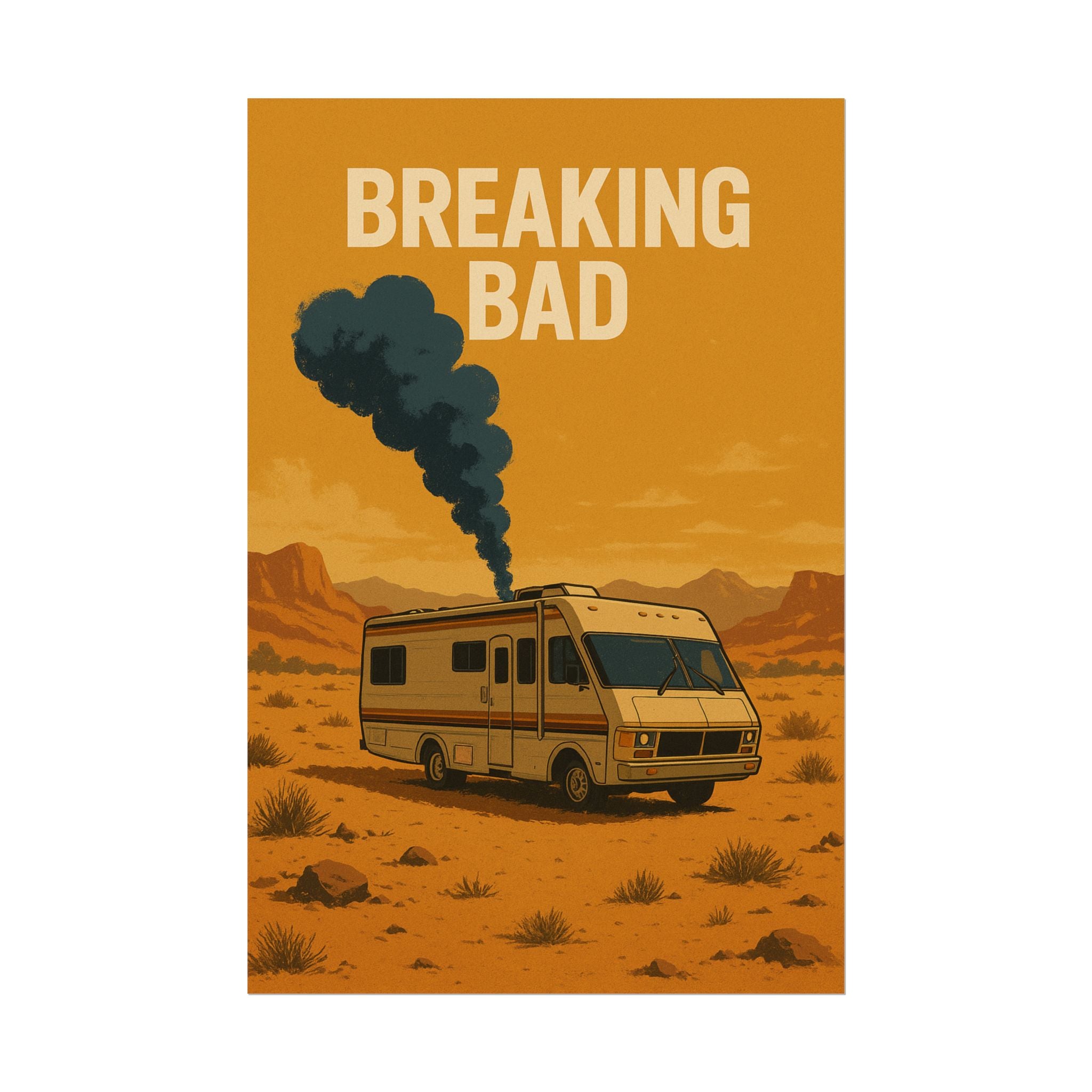 Breaking Bad RV Poster — Desert Camper Art Print (Rolled Poster)