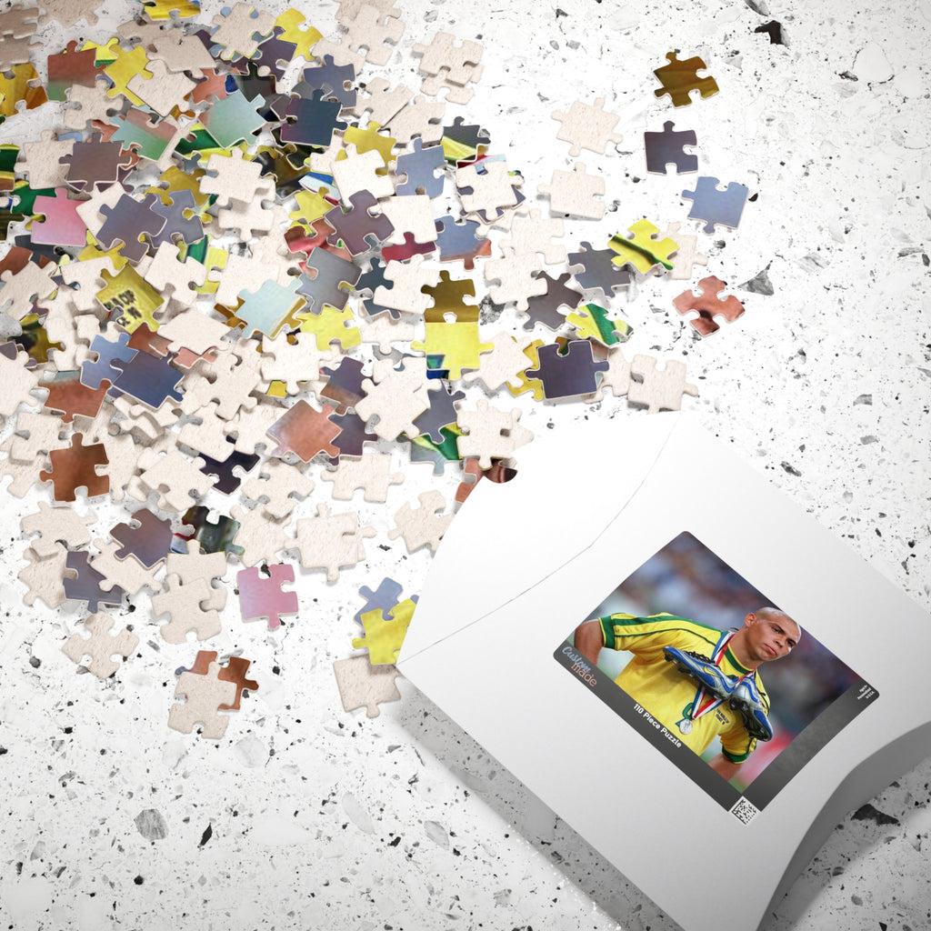 Brazilian Ronaldo R9 Soccer Medalist Photo Puzzle — 110/252/520/1014-Piece Sports Jigsaw