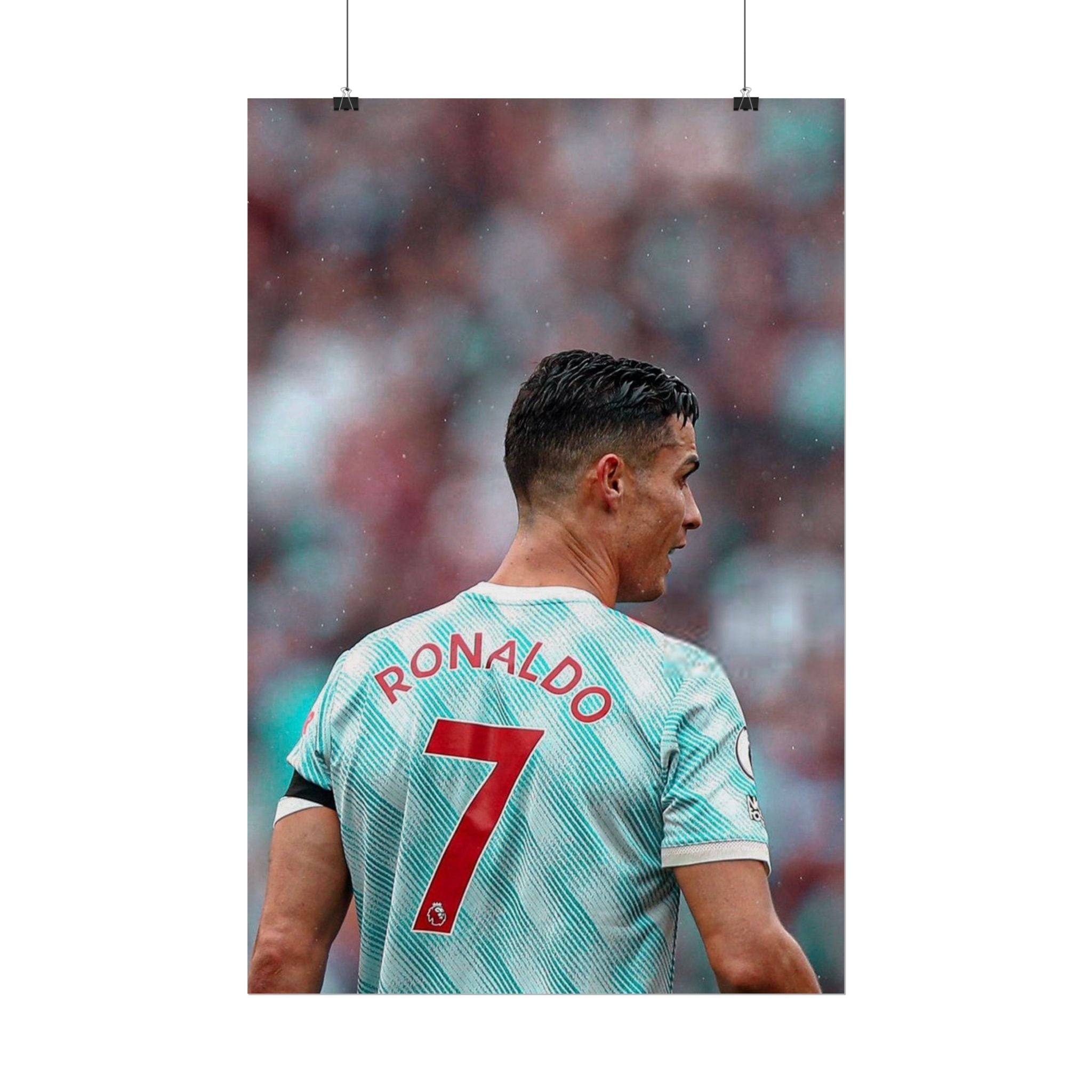 Cristiano Ronaldo Soccer Star Jersey Poster - Number 7 Back View Rolled Print