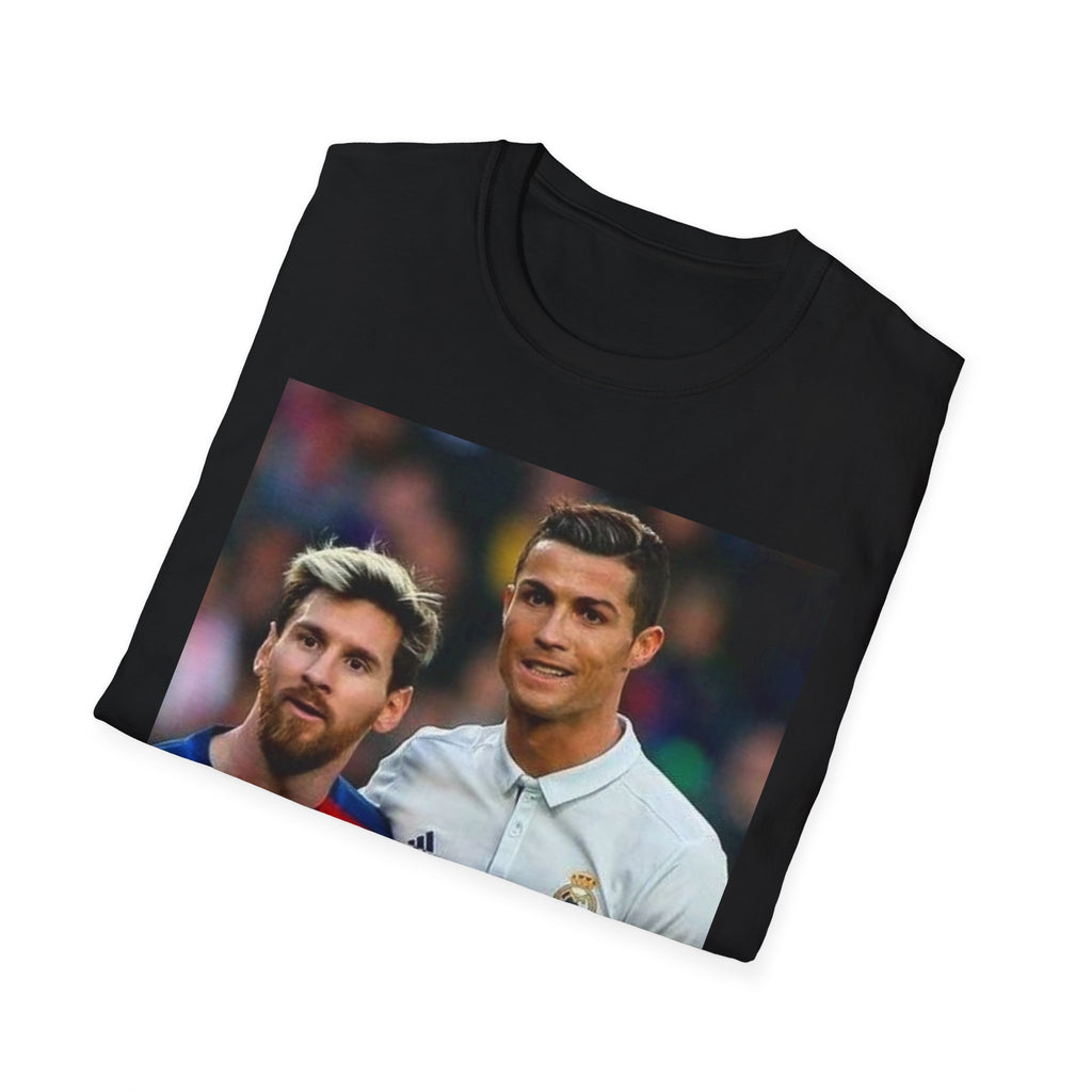 Lionel Messi and Cristiano Ronaldo Soccer Legends Photo Tee — Rival Stars Graphic T-Shirt