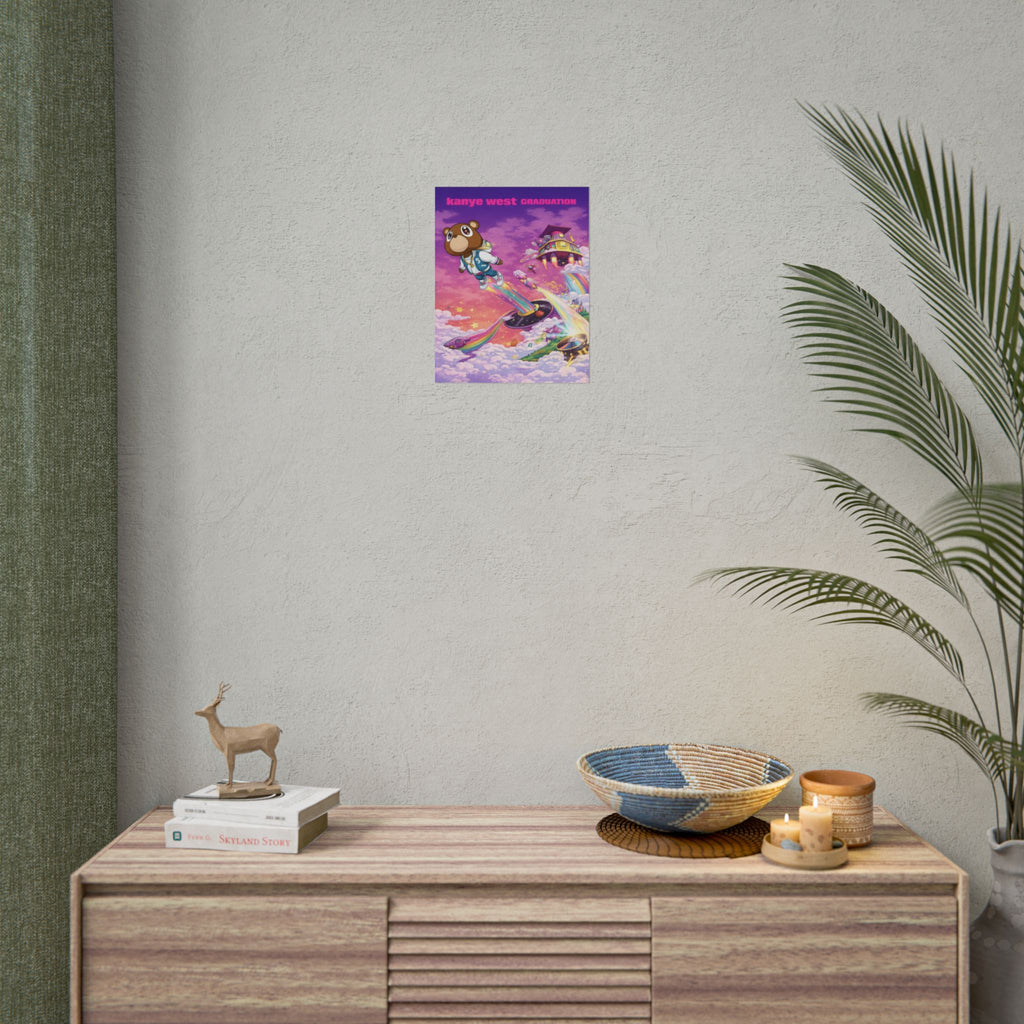 Kanye Graduation Album Art Poster - Colorful Kanye Graduation Print
