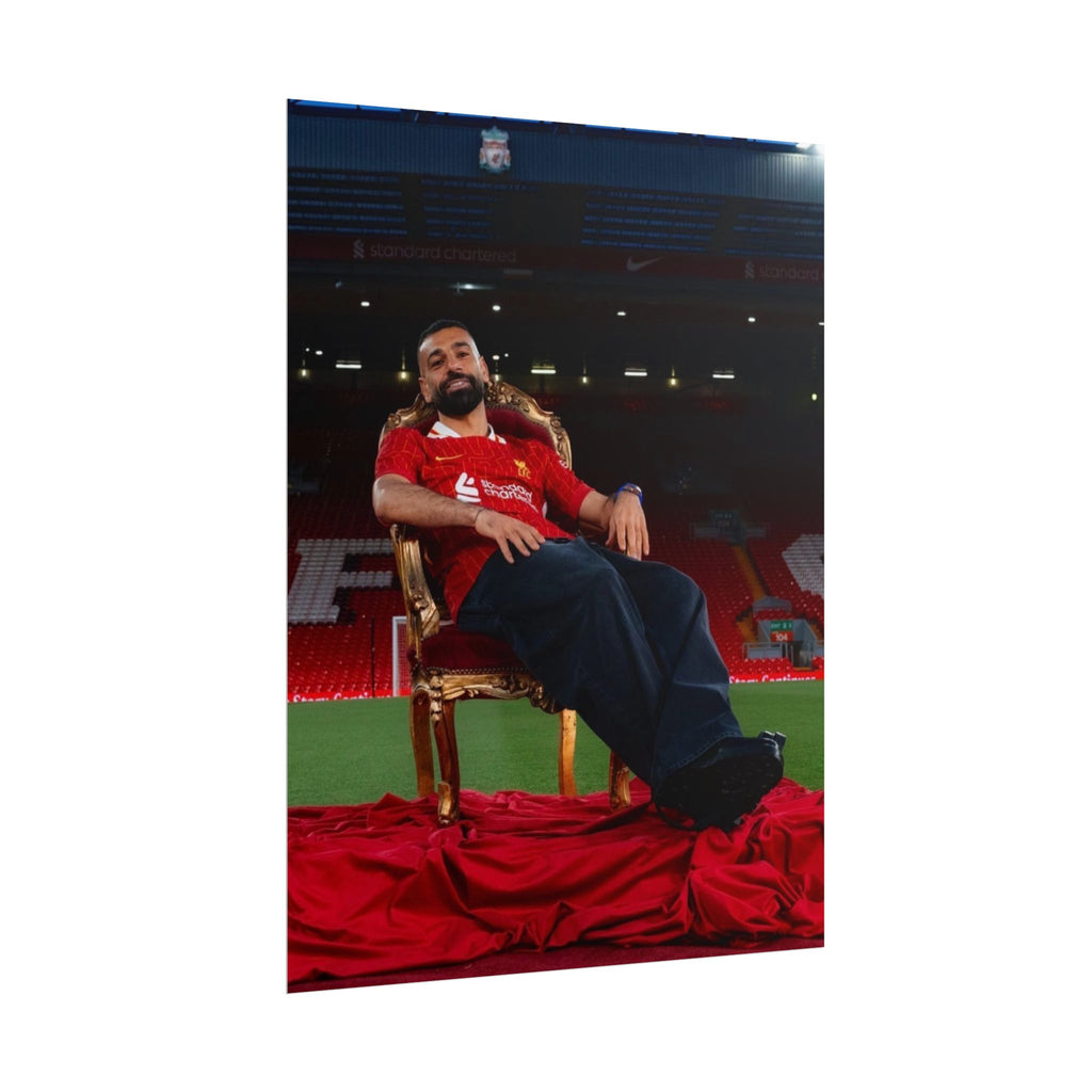 Mo Salah Poster — Liverpool Legend Throne Rolled Poster