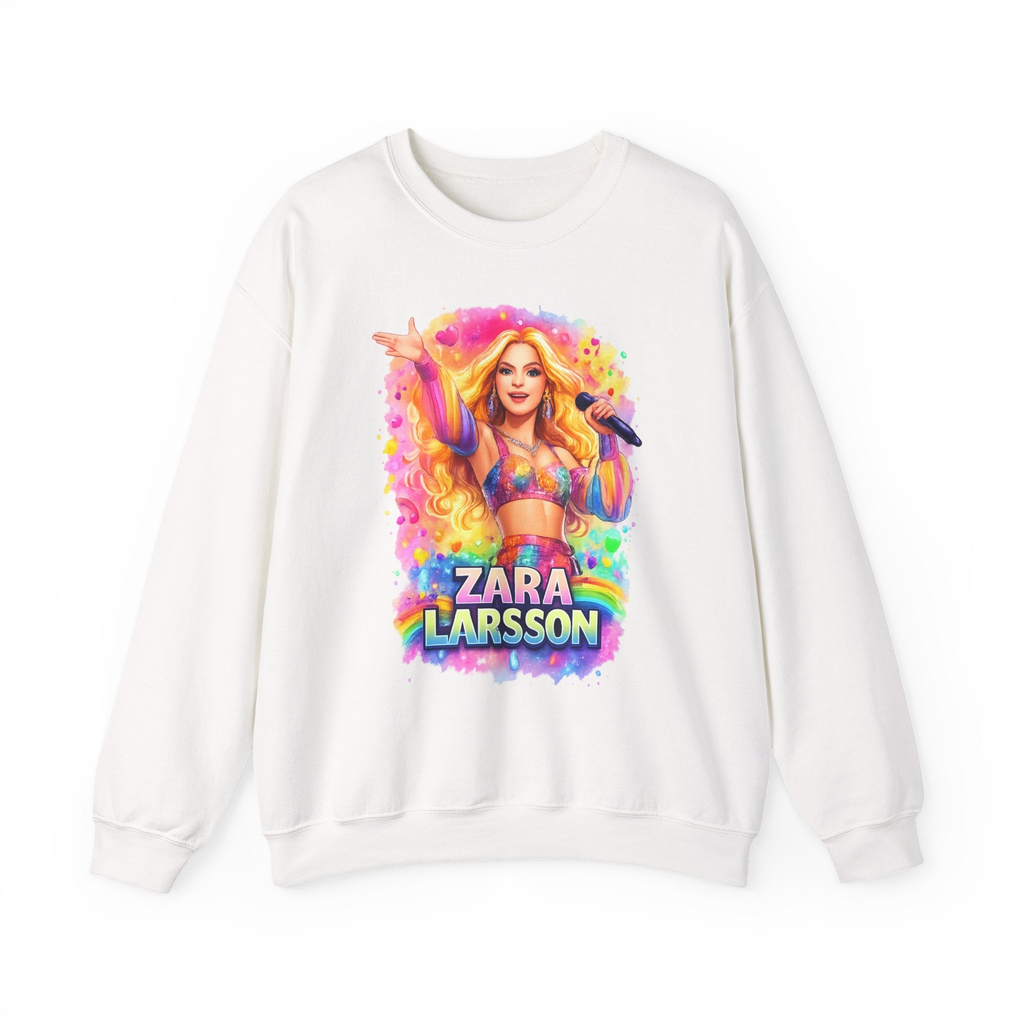 Zara Larsson Graphic Sweatshirt - Colorful Pop Star Crewneck