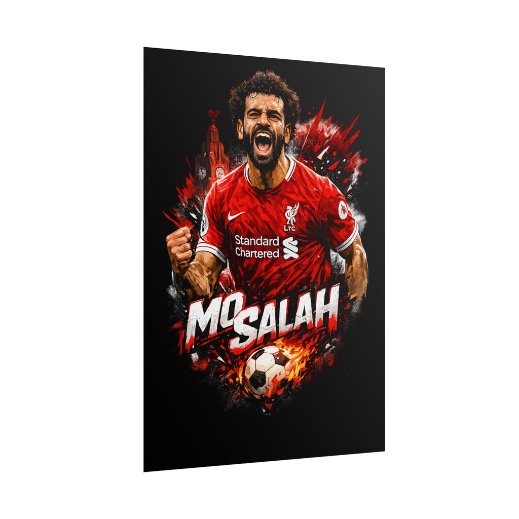 Mohamed Salah Football Poster — Rolled Soccer Wall Art