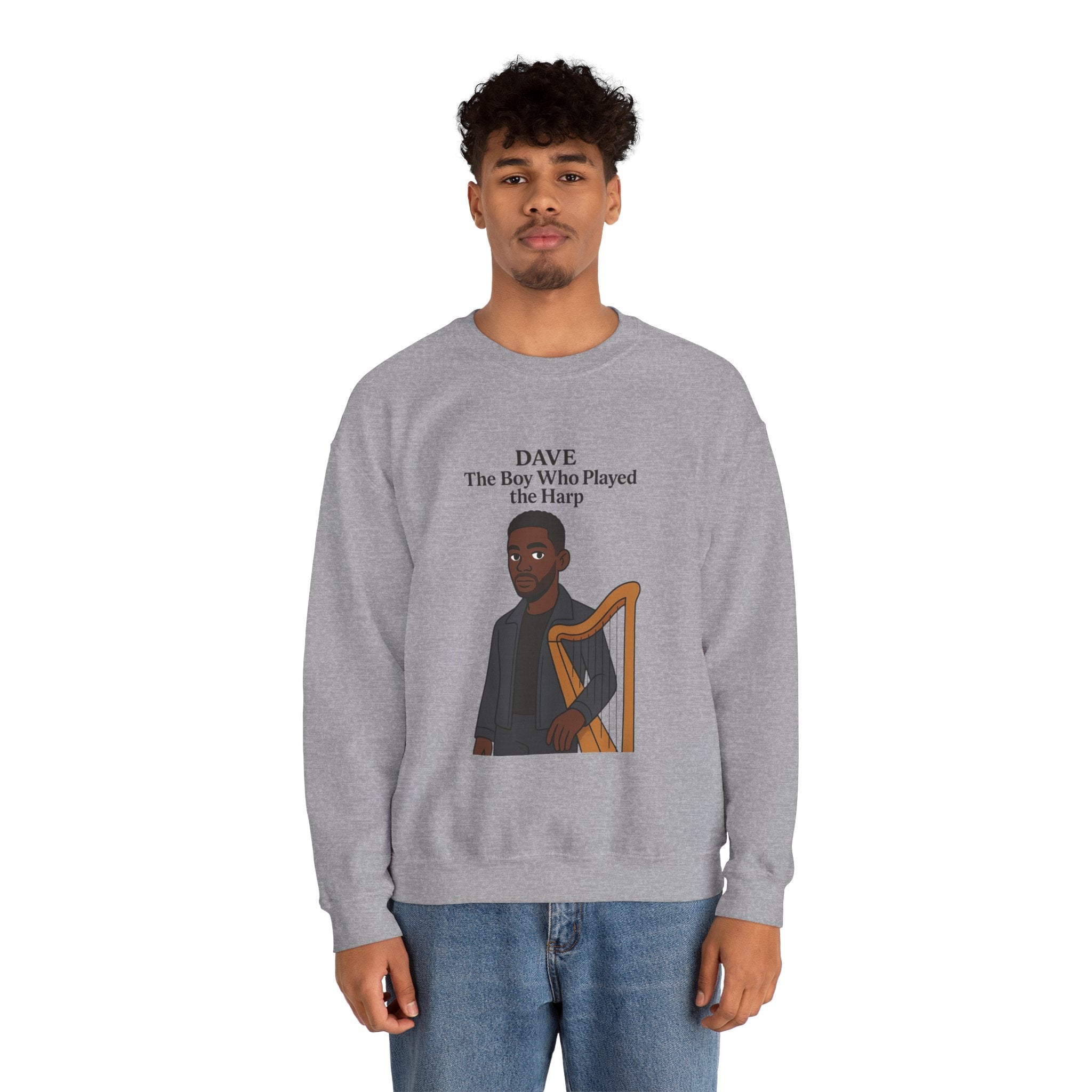 Dave Sweatshirt — "The Boy Who Played the Harp" Graphic Crewneck