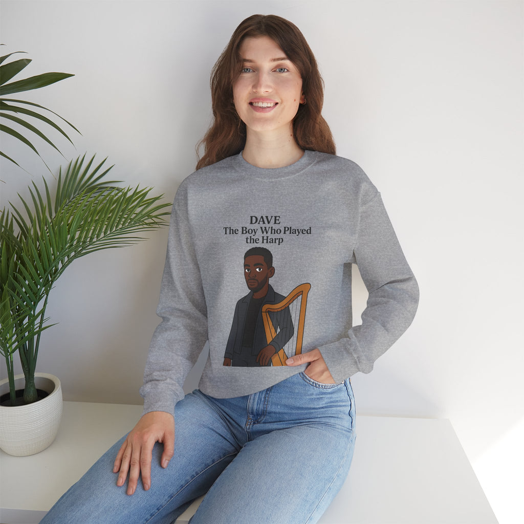 Dave Sweatshirt — "The Boy Who Played the Harp" Graphic Crewneck