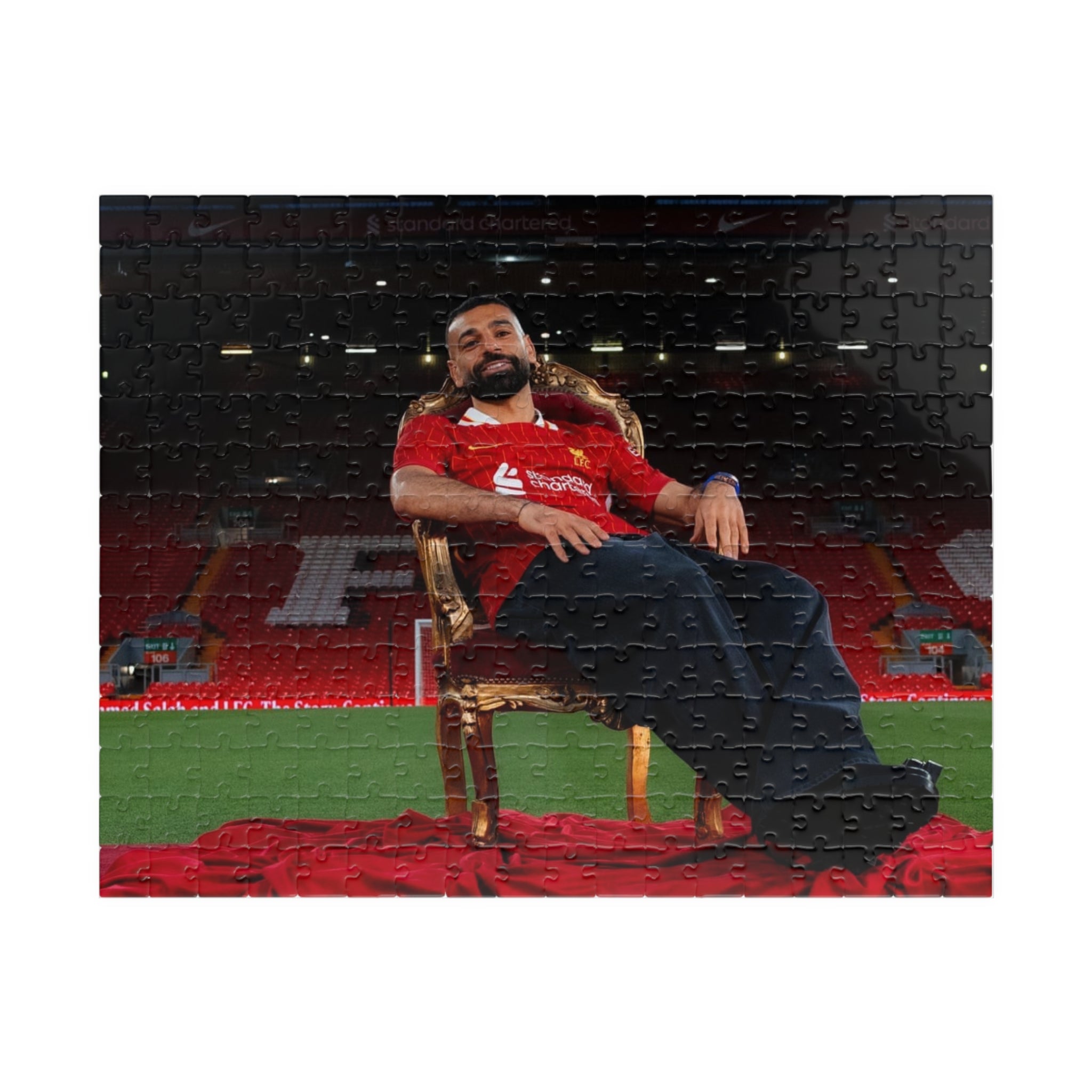 Mo Salah - Egyptian King Stadium Portrait Jigsaw Puzzle – 252/520/1014-Piece Sports Photo Puzzle