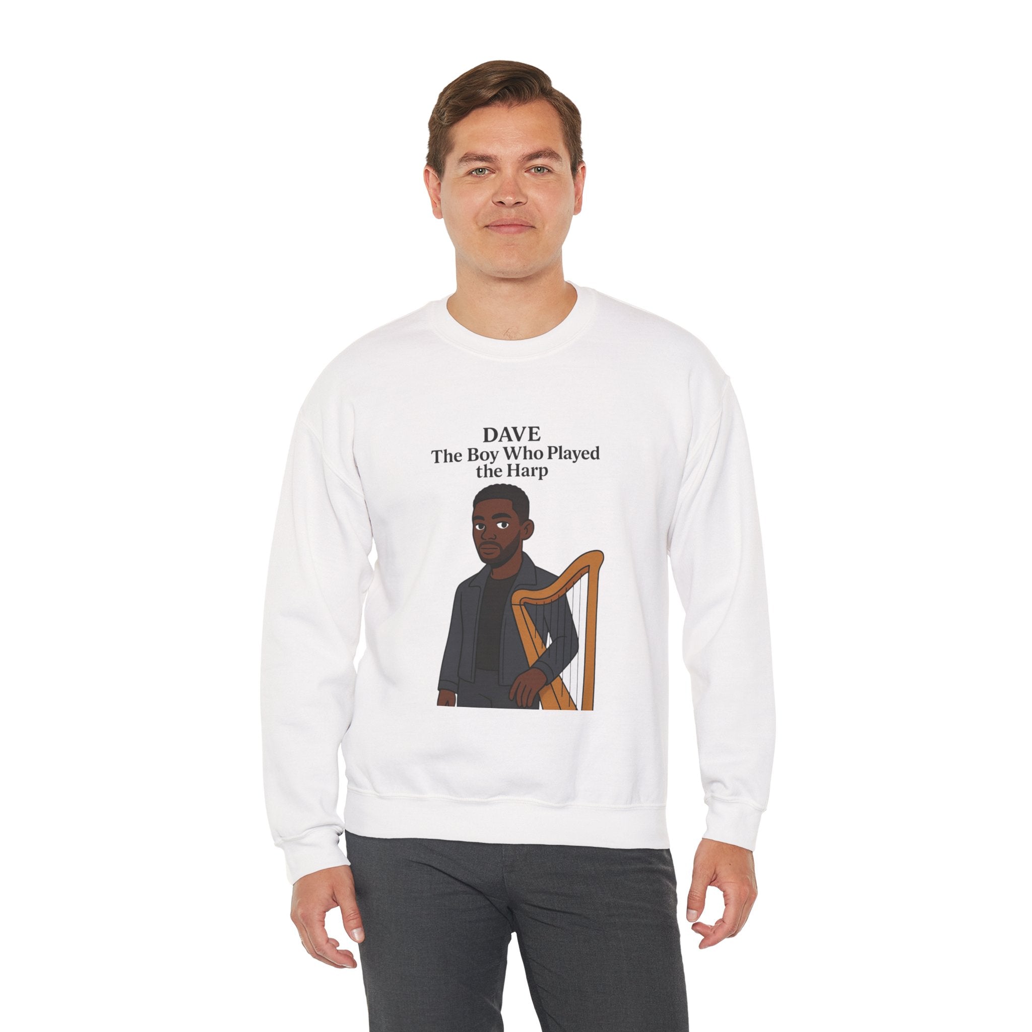 Dave Sweatshirt — "The Boy Who Played the Harp" Graphic Crewneck