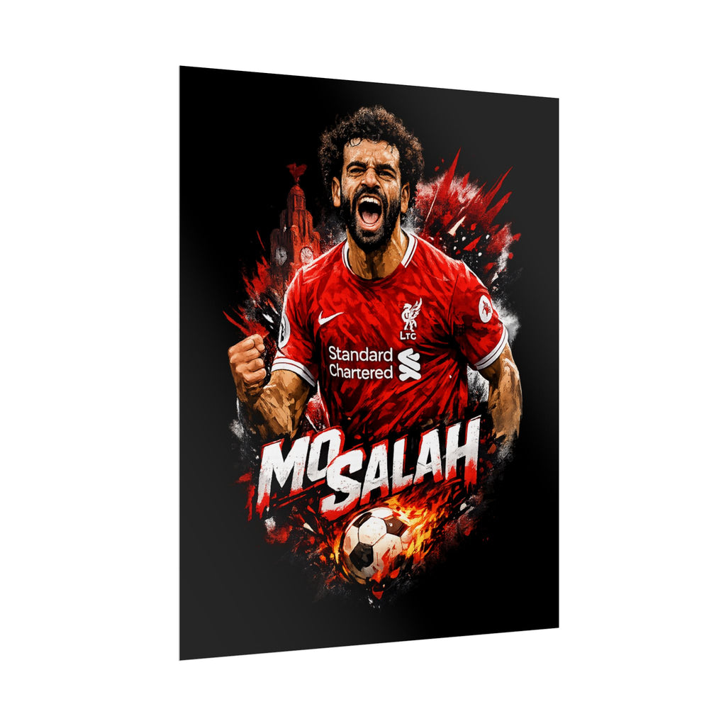Mohamed Salah Football Poster — Rolled Soccer Wall Art