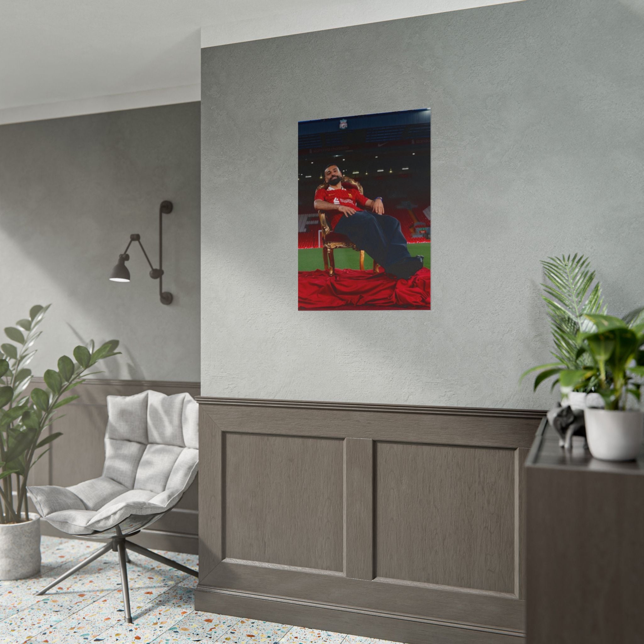 Mo Salah Poster — Liverpool Legend Throne Rolled Poster