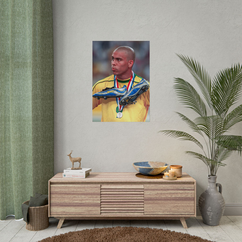 Ronaldo Brazil Champion Poster — Rolled Sports Wall Art