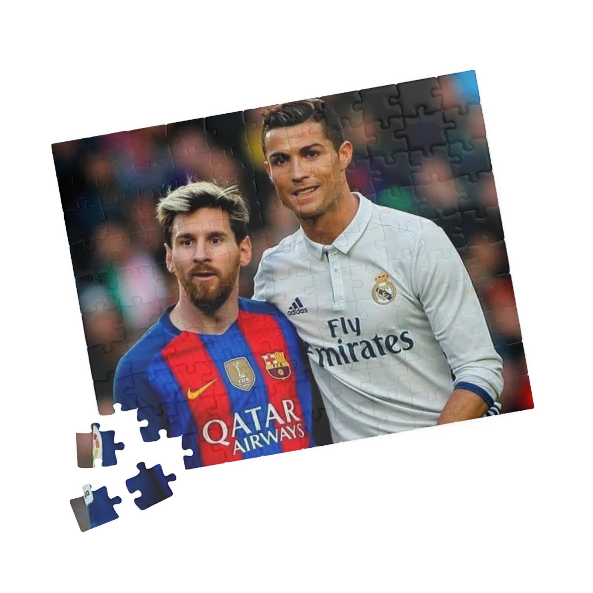 Lionel Messi & Ronaldo Soccer Legends Photo Puzzle — 520/1014-Piece Football Jigsaw