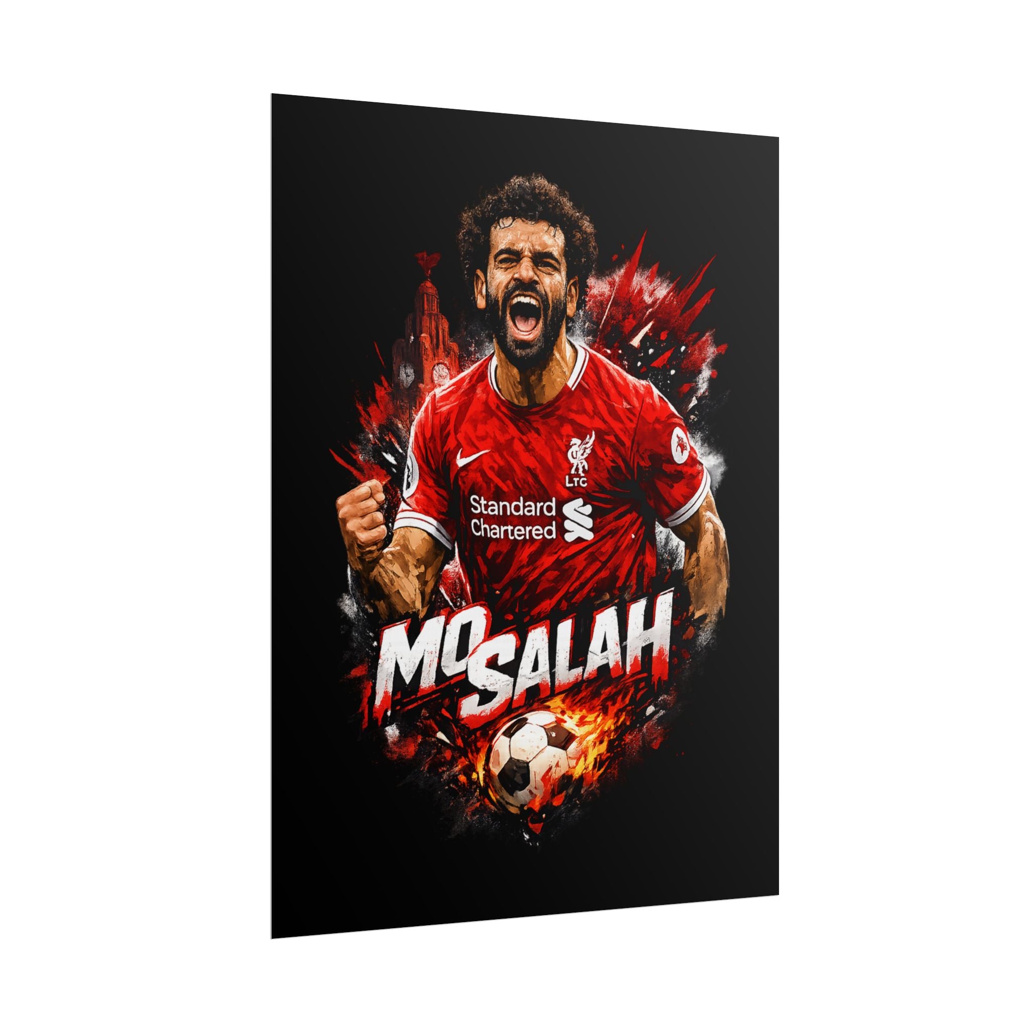 Mohamed Salah Football Poster — Rolled Soccer Wall Art