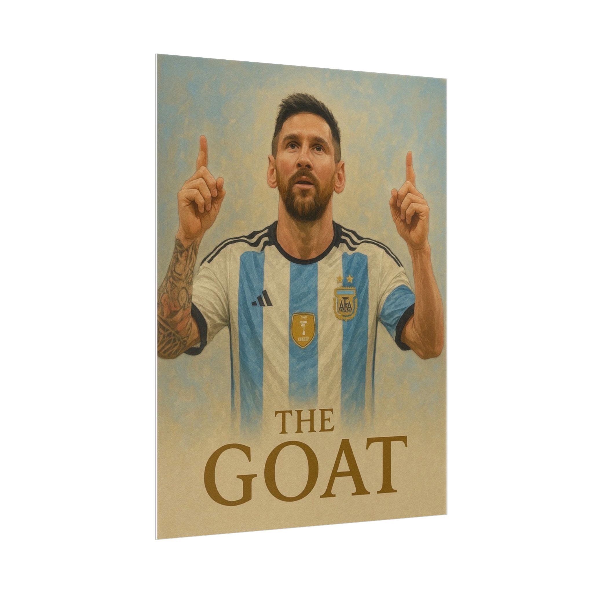 Lionel Messi Rolled Poster — "The GOAT" Soccer Player Tribute Poster