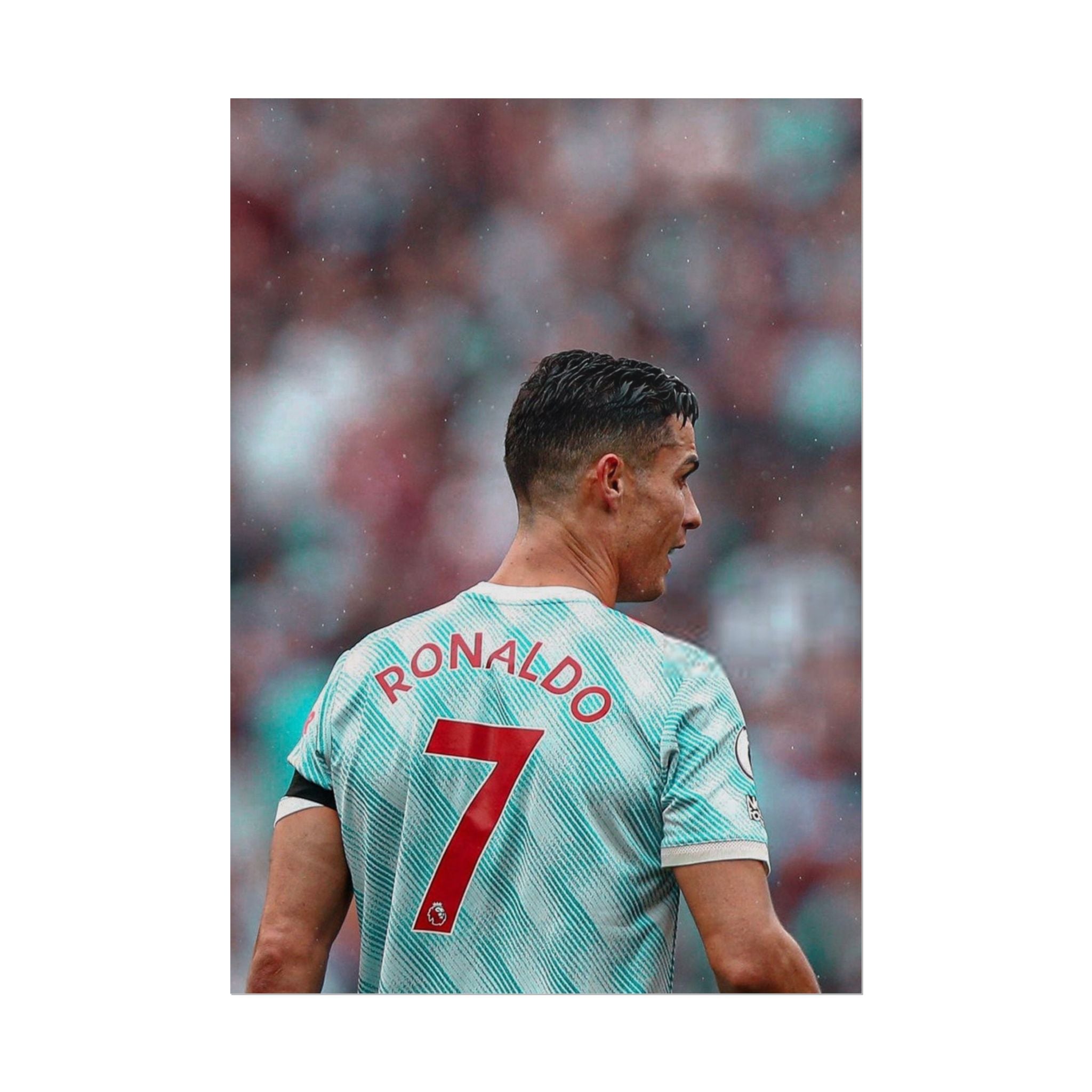 Cristiano Ronaldo Soccer Star Jersey Poster - Number 7 Back View Rolled Print