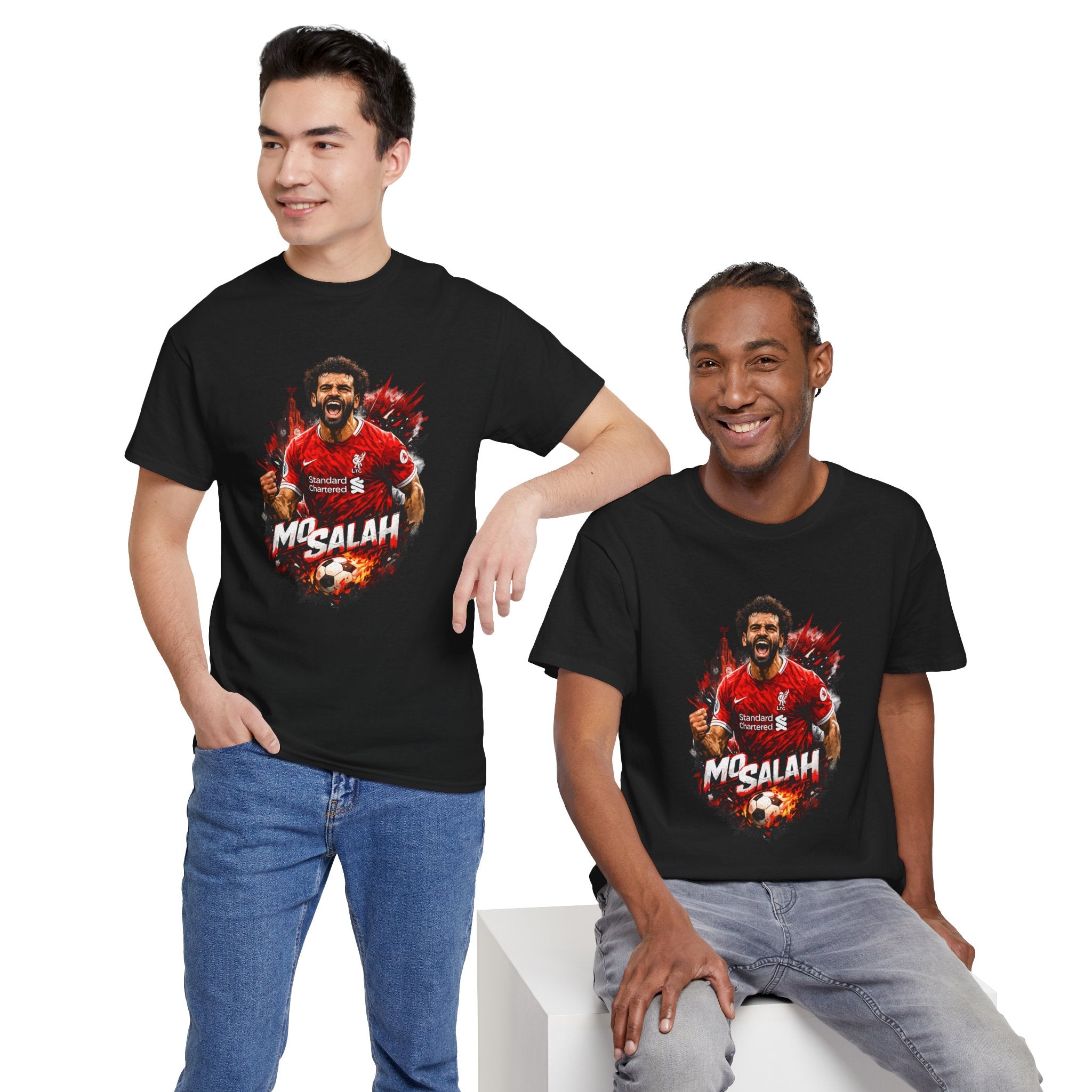 Mohamed Salah Soccer T‑Shirt – Liverpool Fan Tee with 'Mo Salah' Graphic