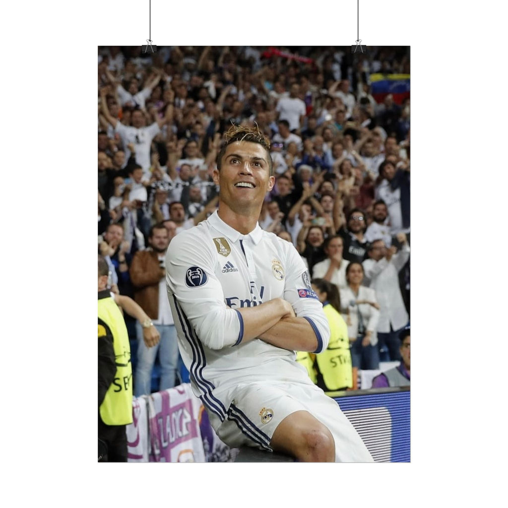 Cristiano Ronaldo Celebratory Rolled Poster — Real Madrid Football Wall Art