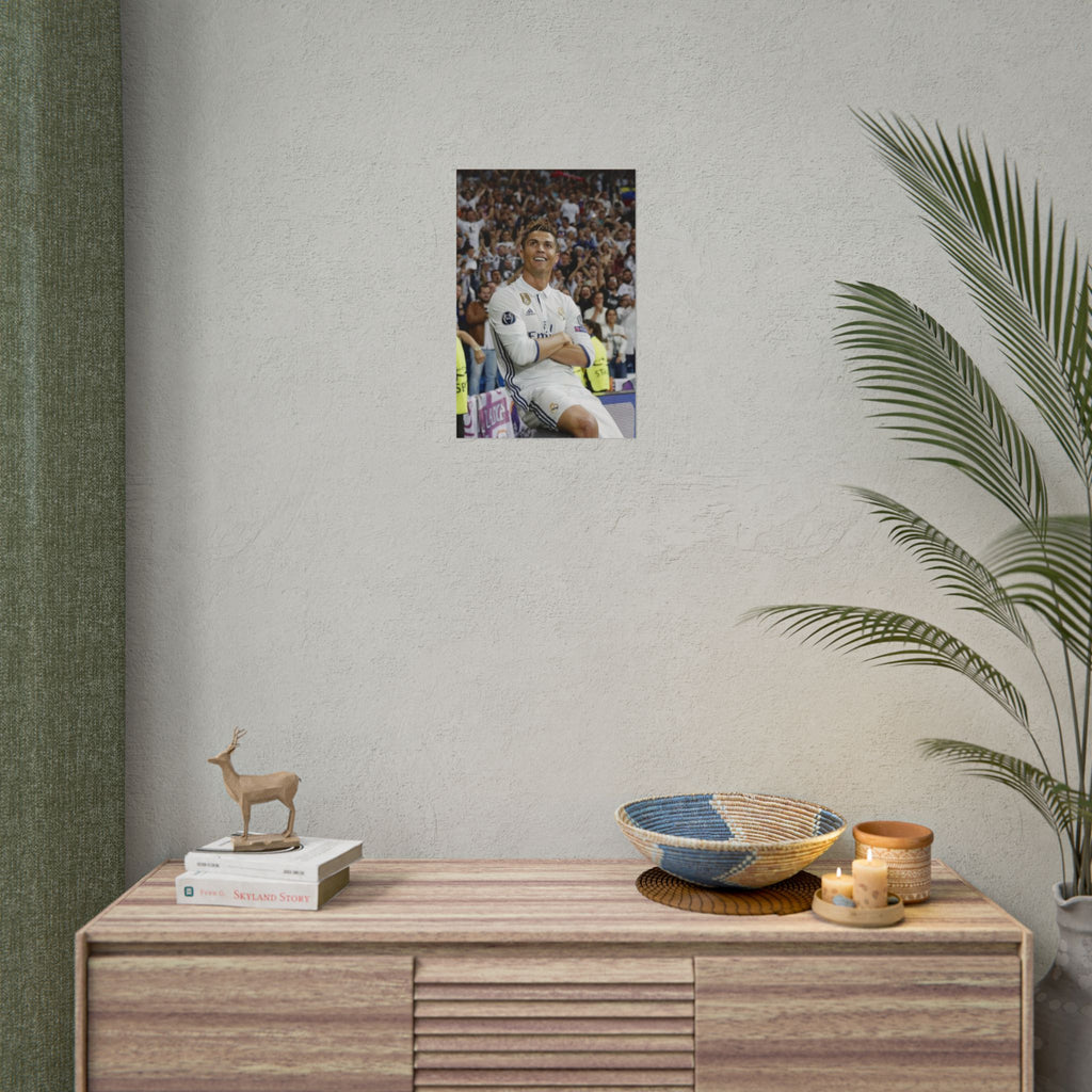 Cristiano Ronaldo Celebratory Rolled Poster — Real Madrid Football Wall Art