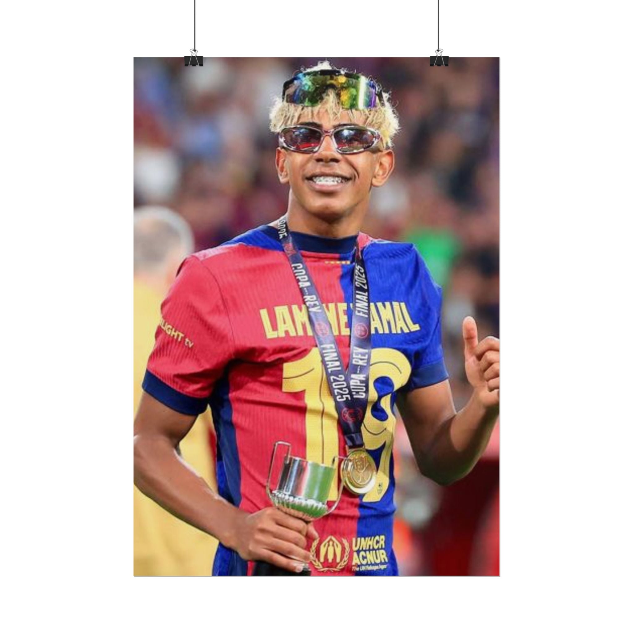 Lamine Yamal Rolled Poster — Vibrant Sports Champion Photo Print