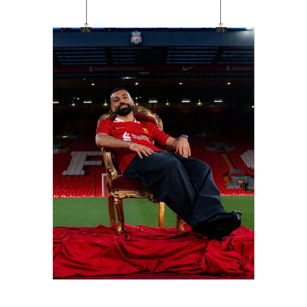 Mo Salah Poster — Liverpool Legend Throne Rolled Poster