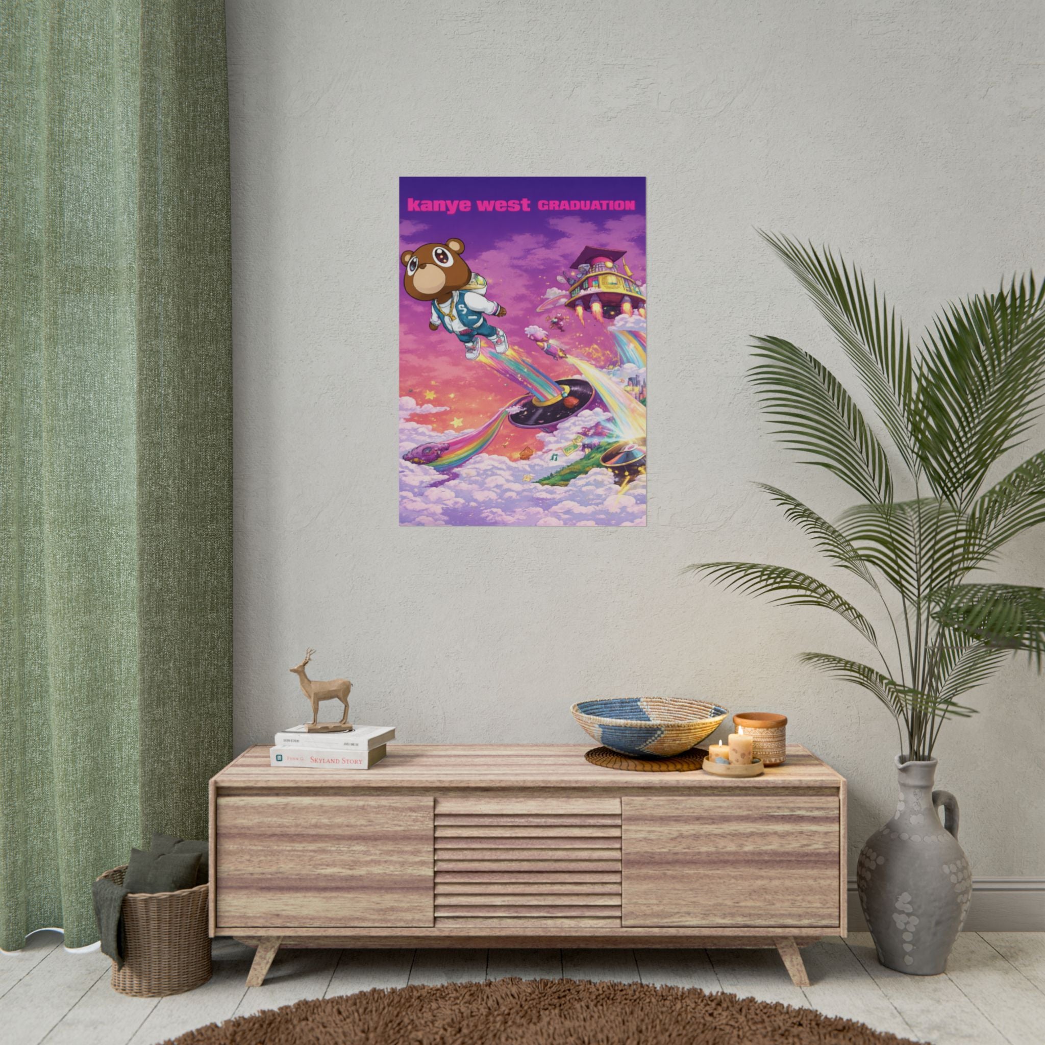 Kanye Graduation Album Art Poster - Colorful Kanye Graduation Print